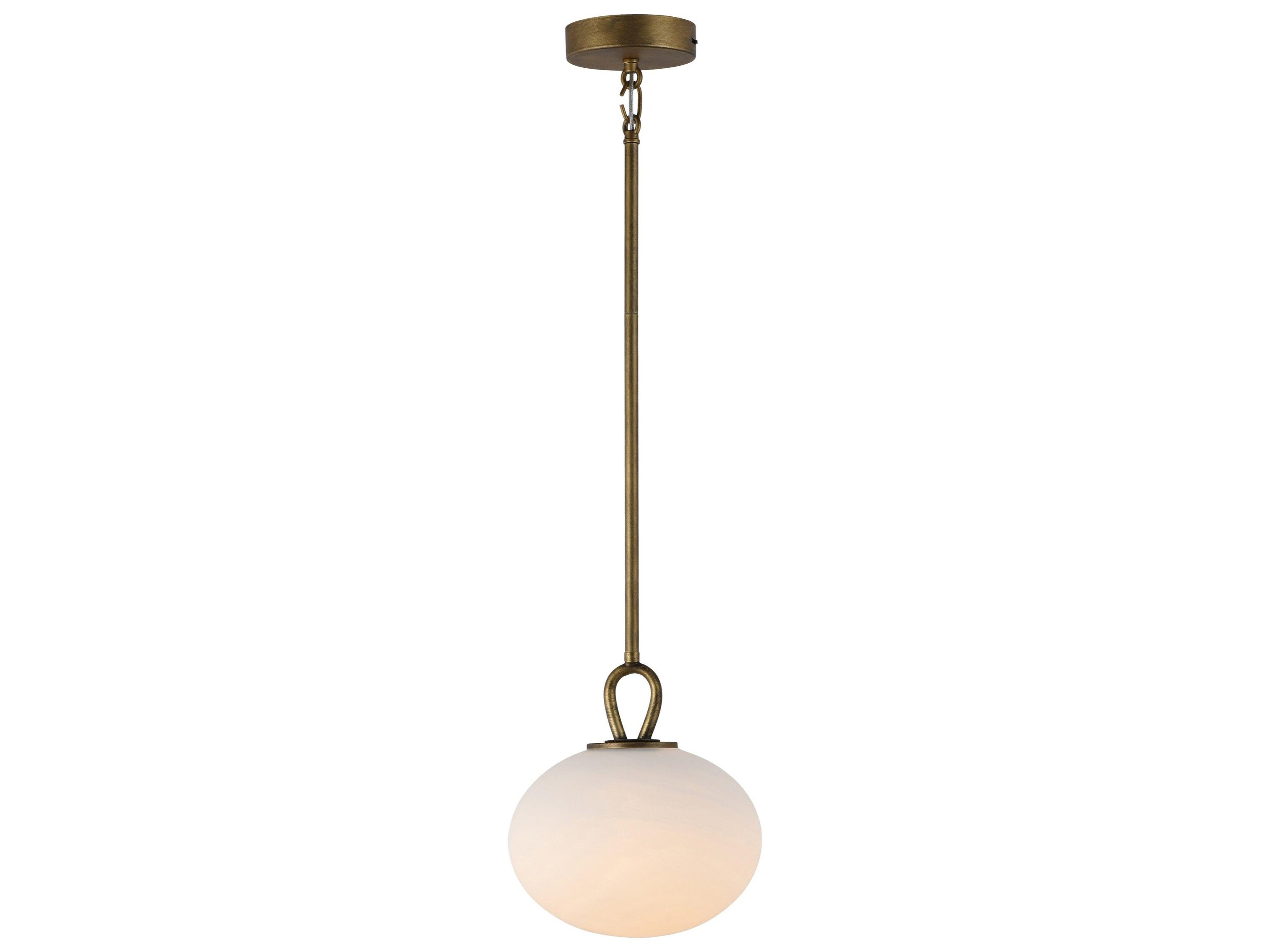 Artcraft Velora 1-Light Legacy Brass Globe Mini Pendant