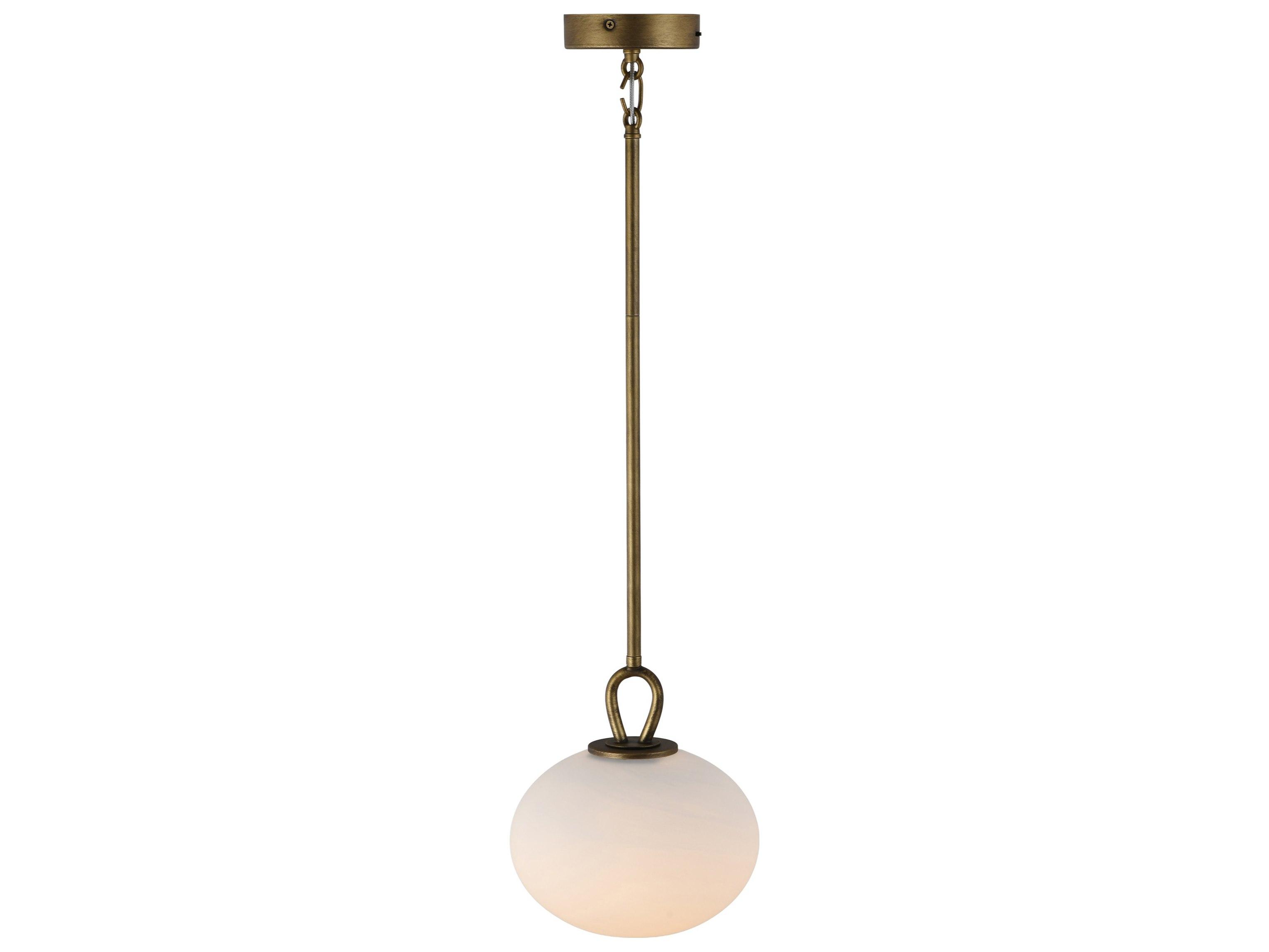 Artcraft Velora 1-Light Legacy Brass Globe Mini Pendant