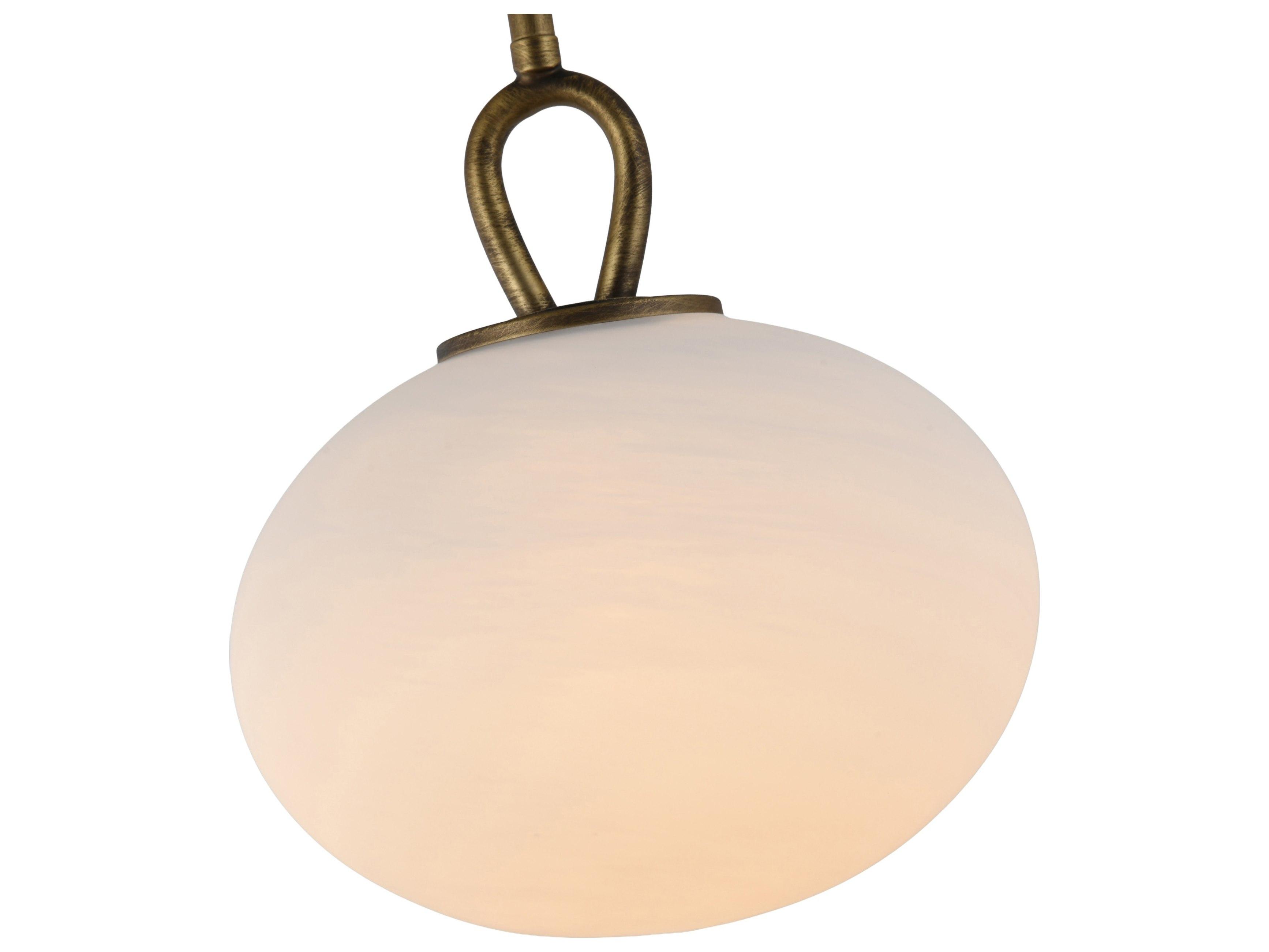 Artcraft Velora 1-Light Legacy Brass Globe Mini Pendant