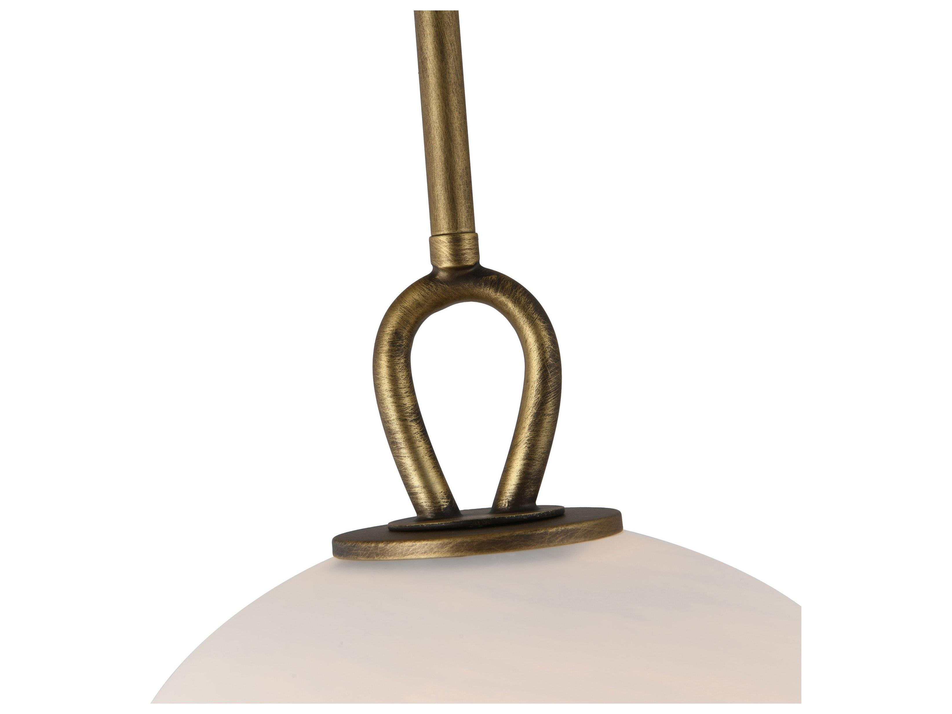 Artcraft Velora 1-Light Legacy Brass Globe Mini Pendant