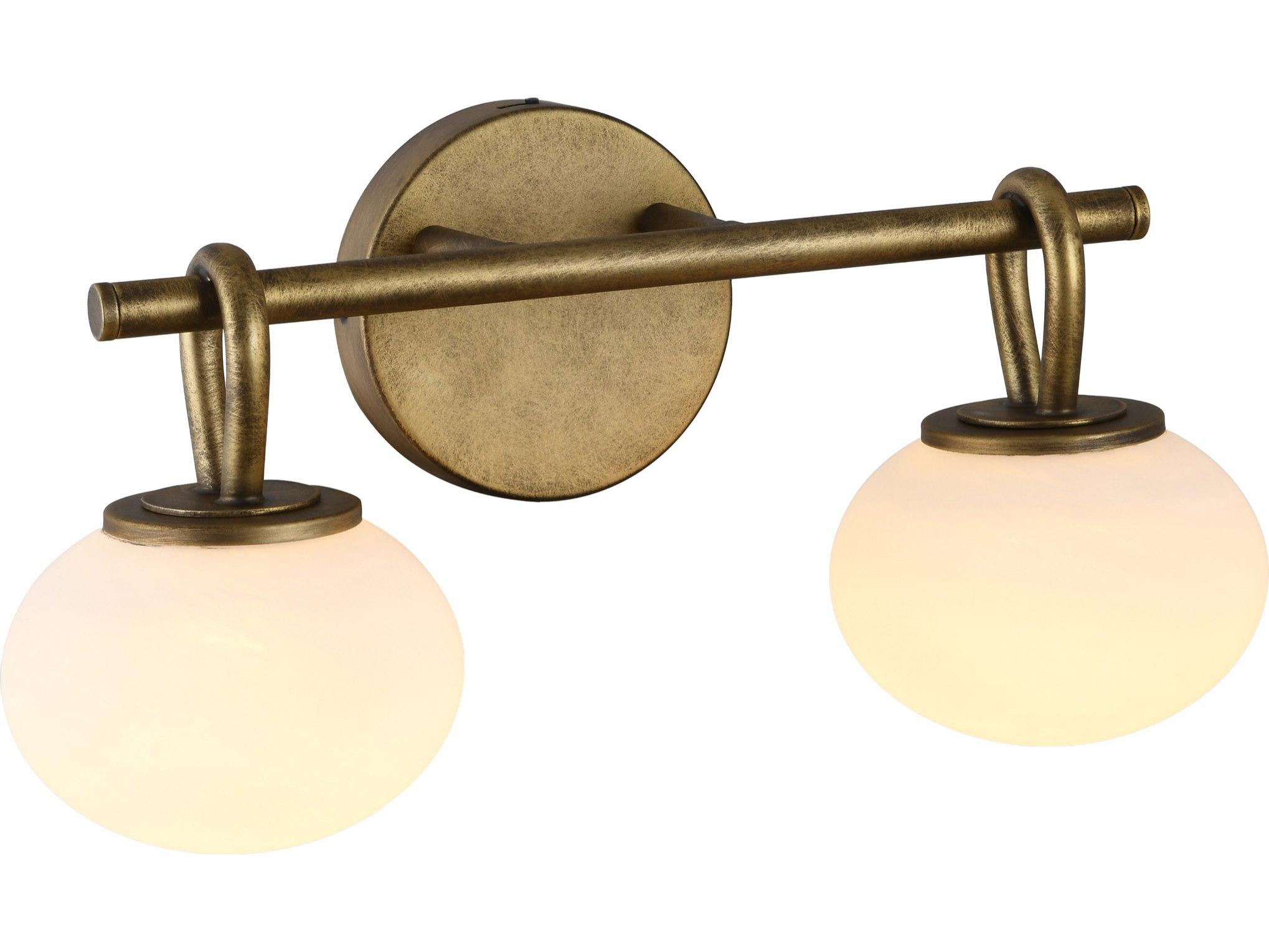 Artcraft Velora 2-Light Legacy Brass Vanity Light