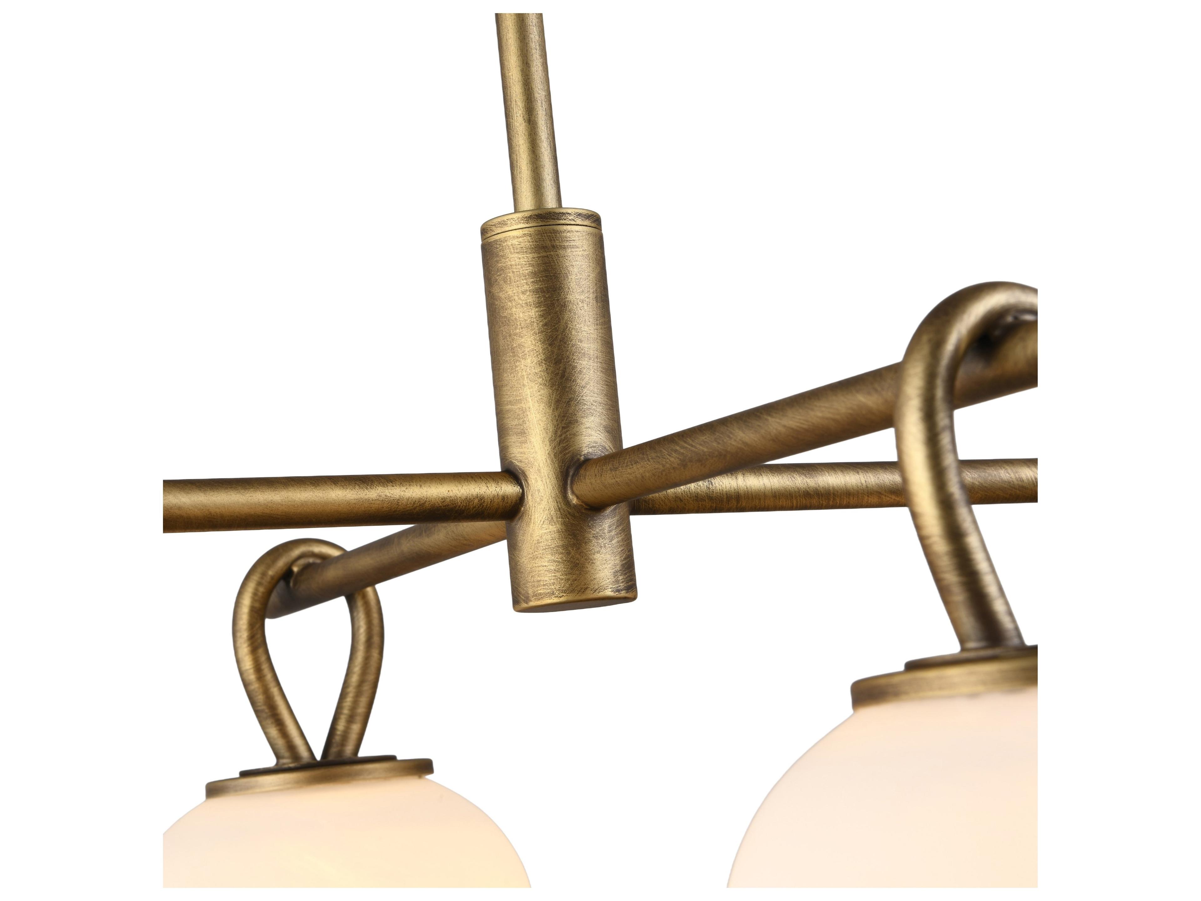 Artcraft Velora 4-Light Legacy Brass Globe Pendant