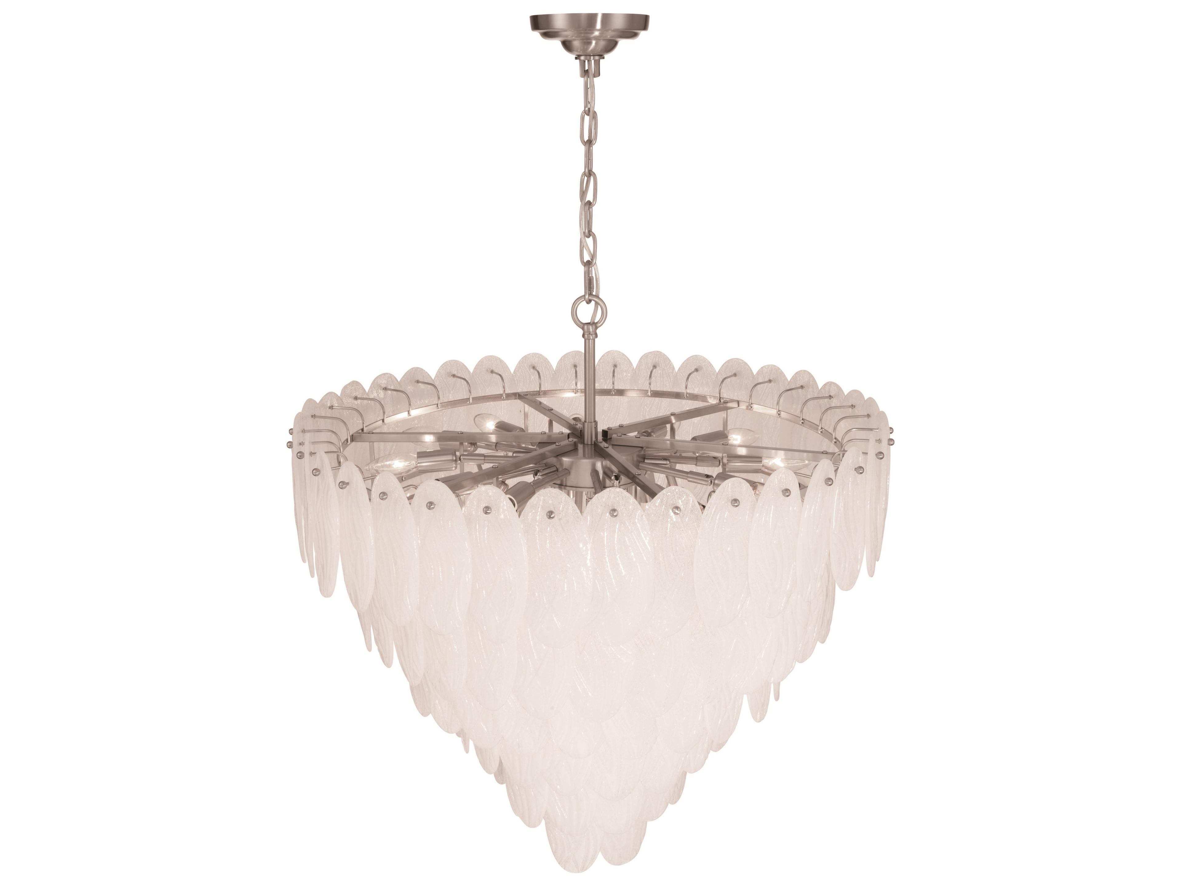 Artcraft Serena 25-Light Satin Nickel Round Tiered Chandelier