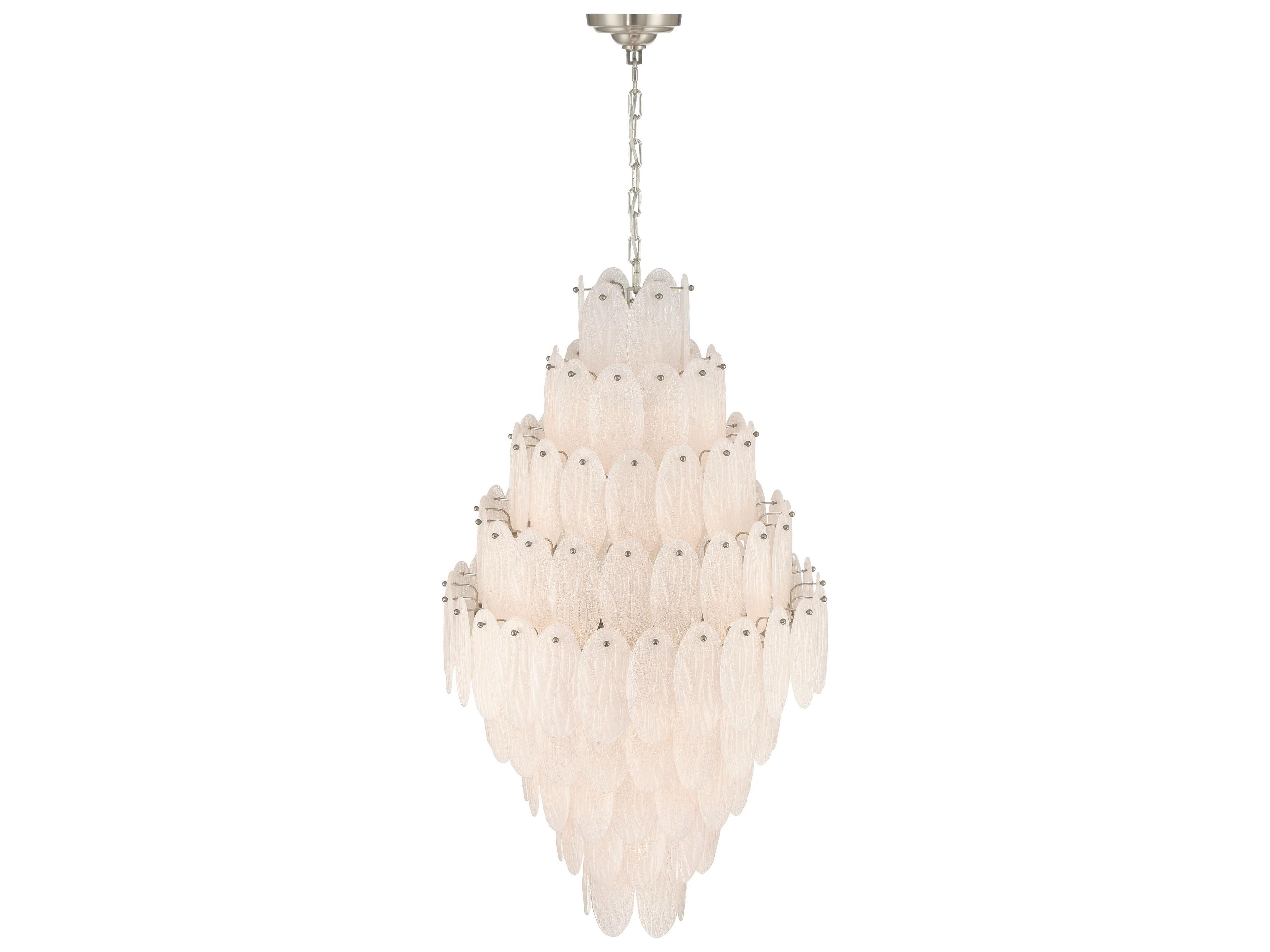 Artcraft Serena 19-Light Satin Nickel Round Tiered Chandelier