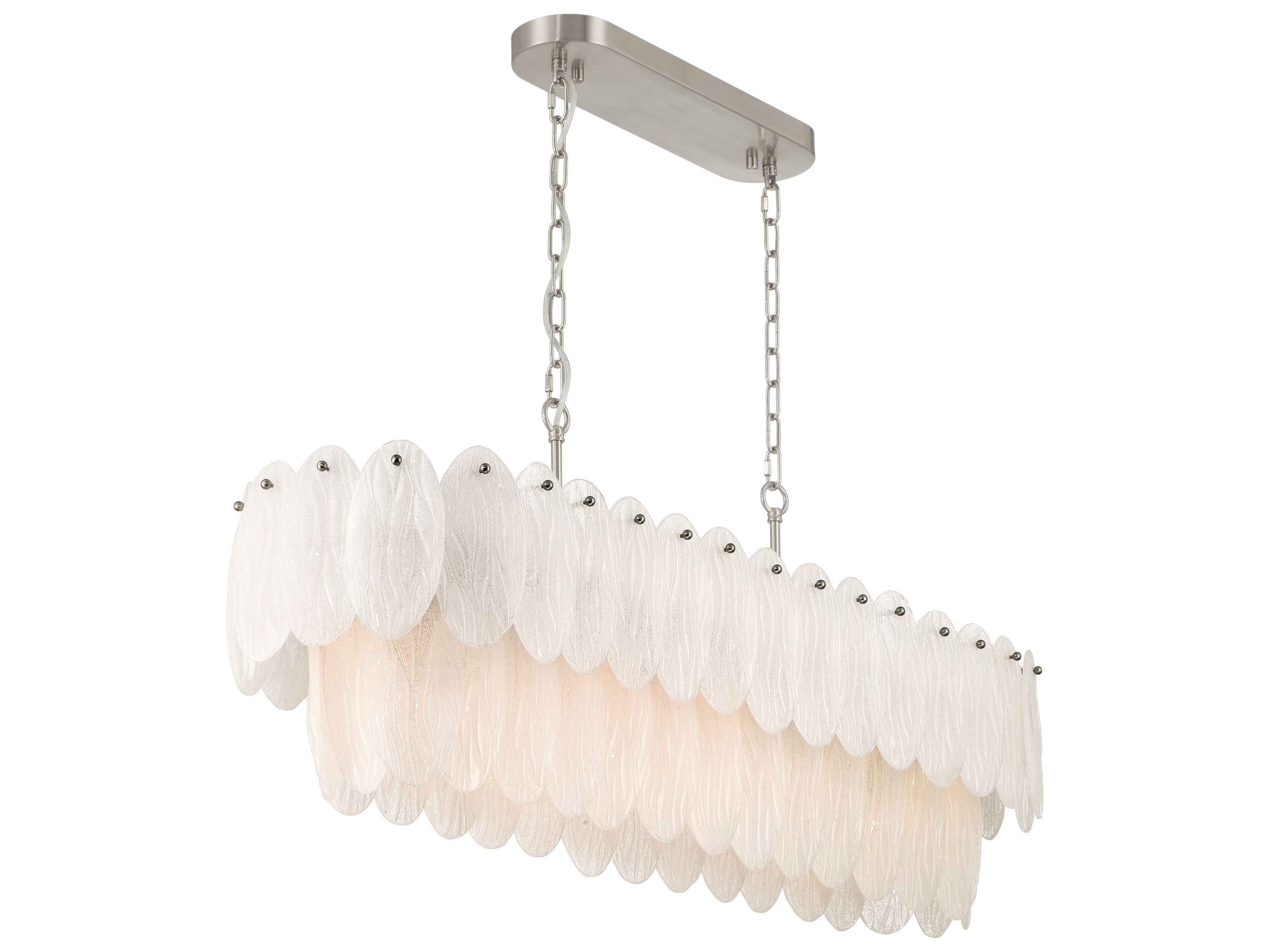 Artcraft Serena 9-Light Satin Nickel Linear Island Pendant