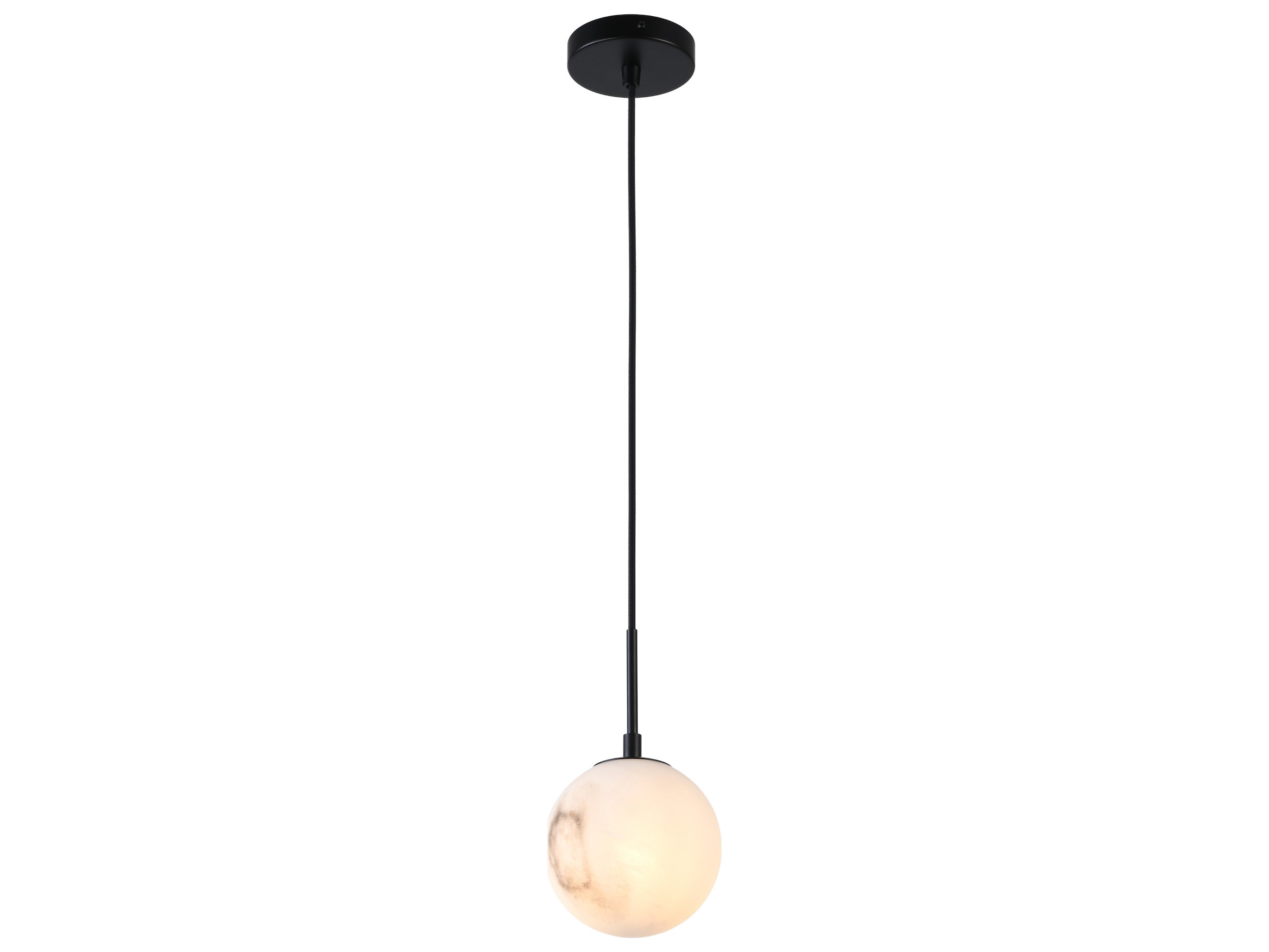 Artcraft Nightfall 1-Light Black Globe Mini Pendant