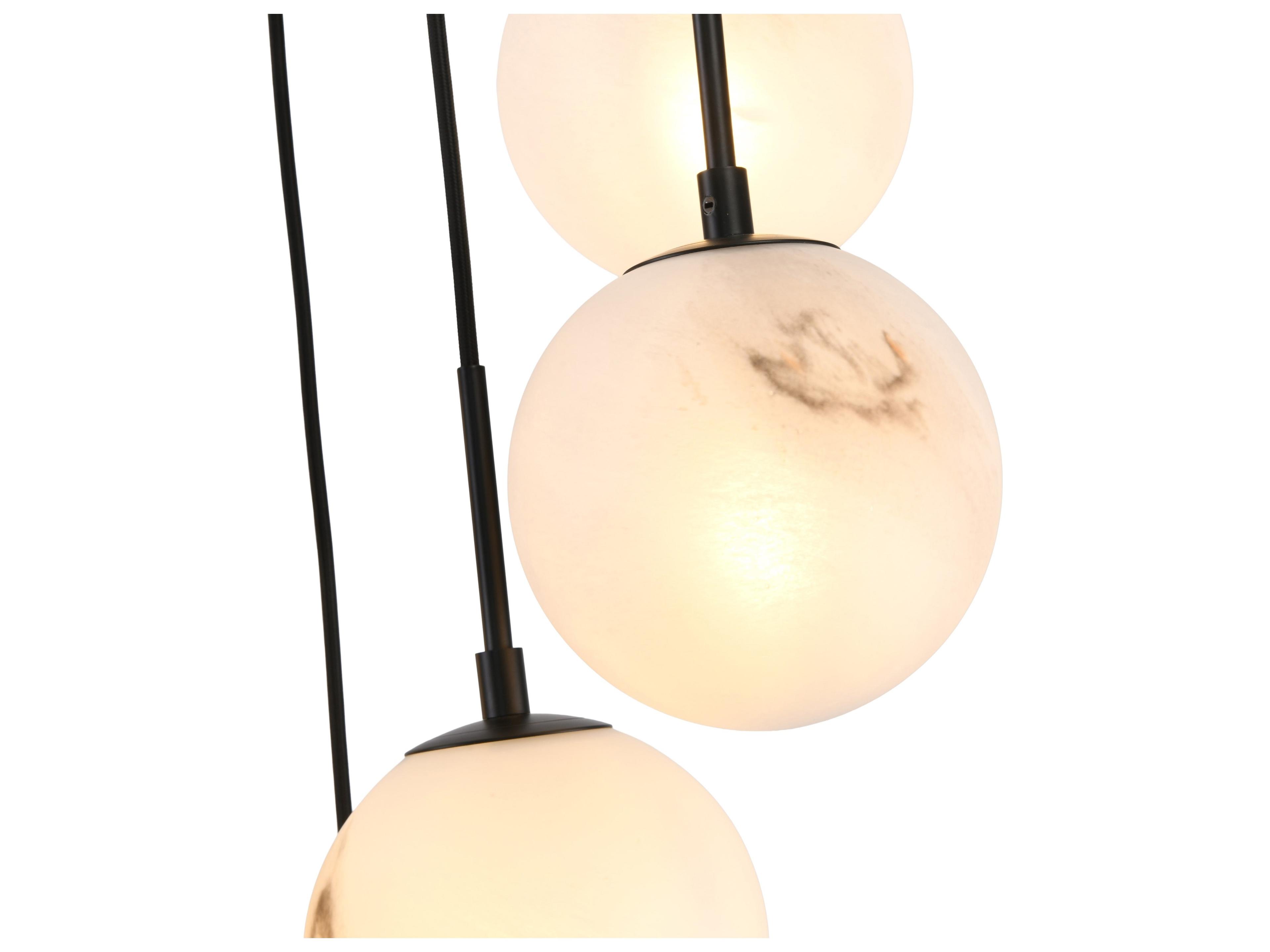 Artcraft Nightfall 21-Light Black Globe Pendant