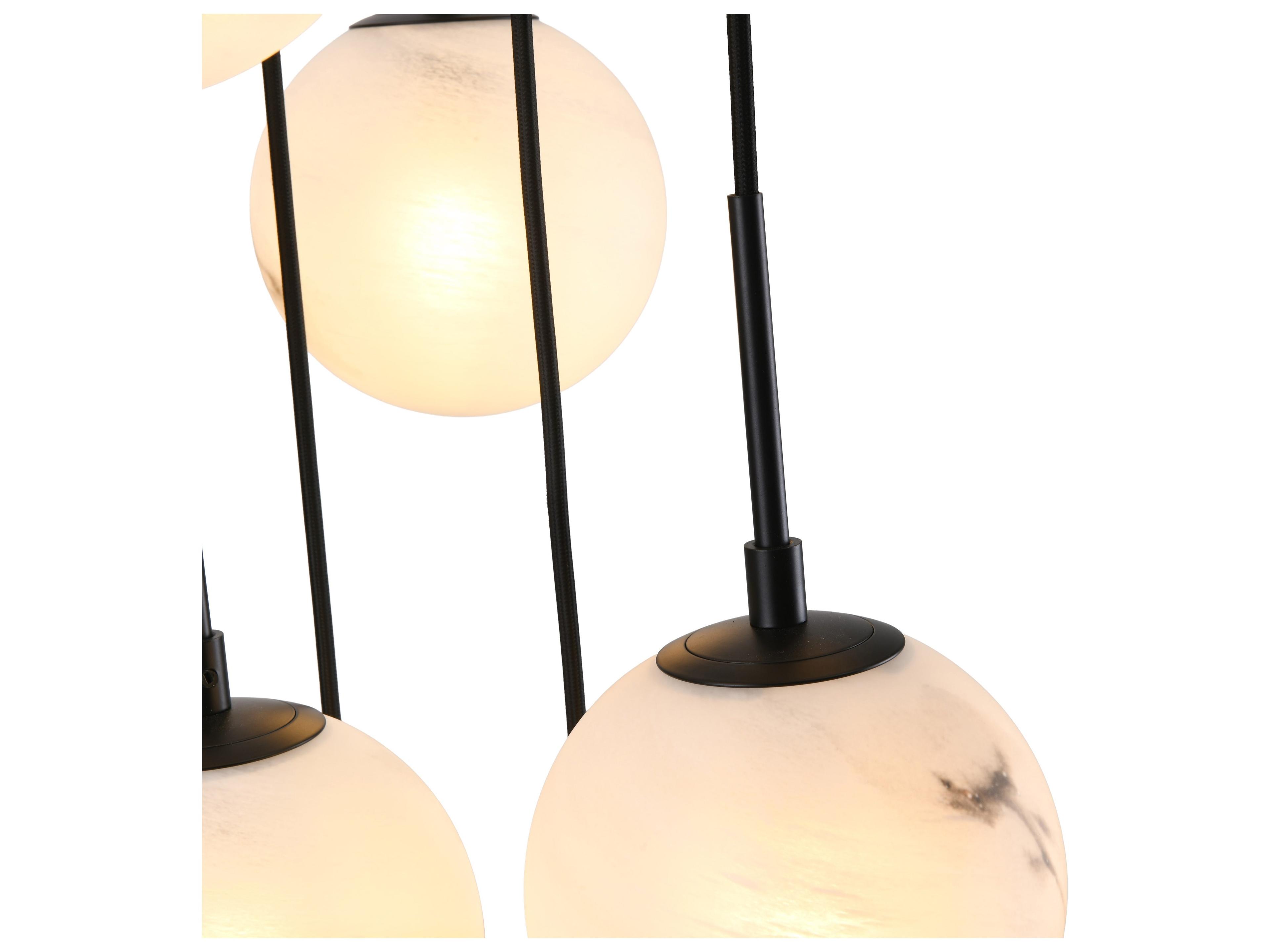 Artcraft Nightfall 21-Light Black Globe Pendant