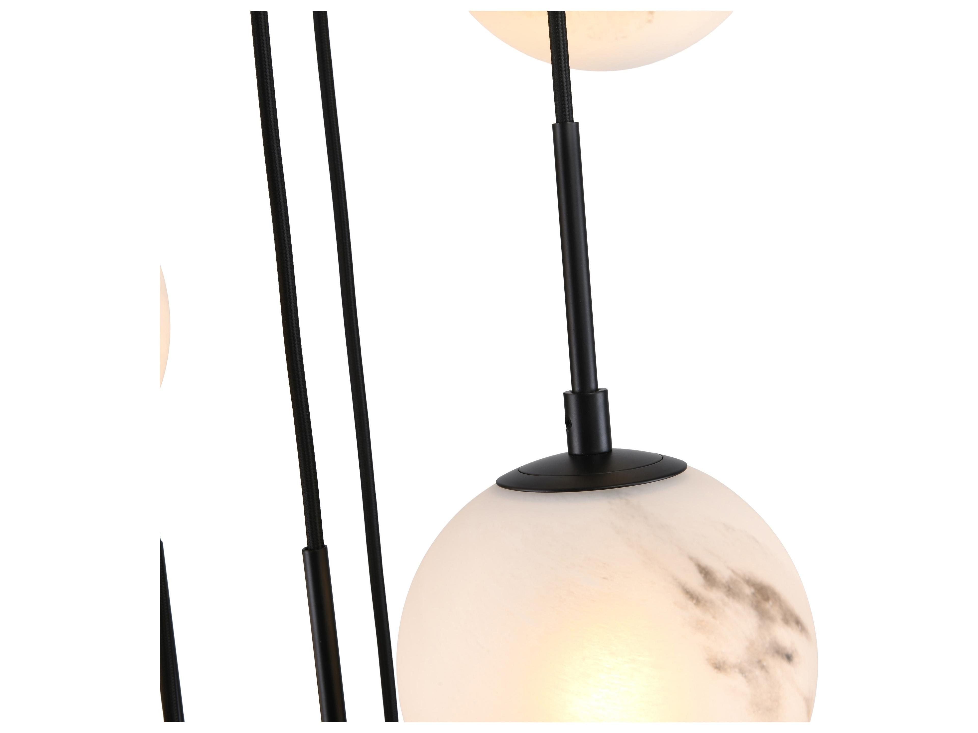 Artcraft Nightfall 15-Light Black Globe Round Pendant