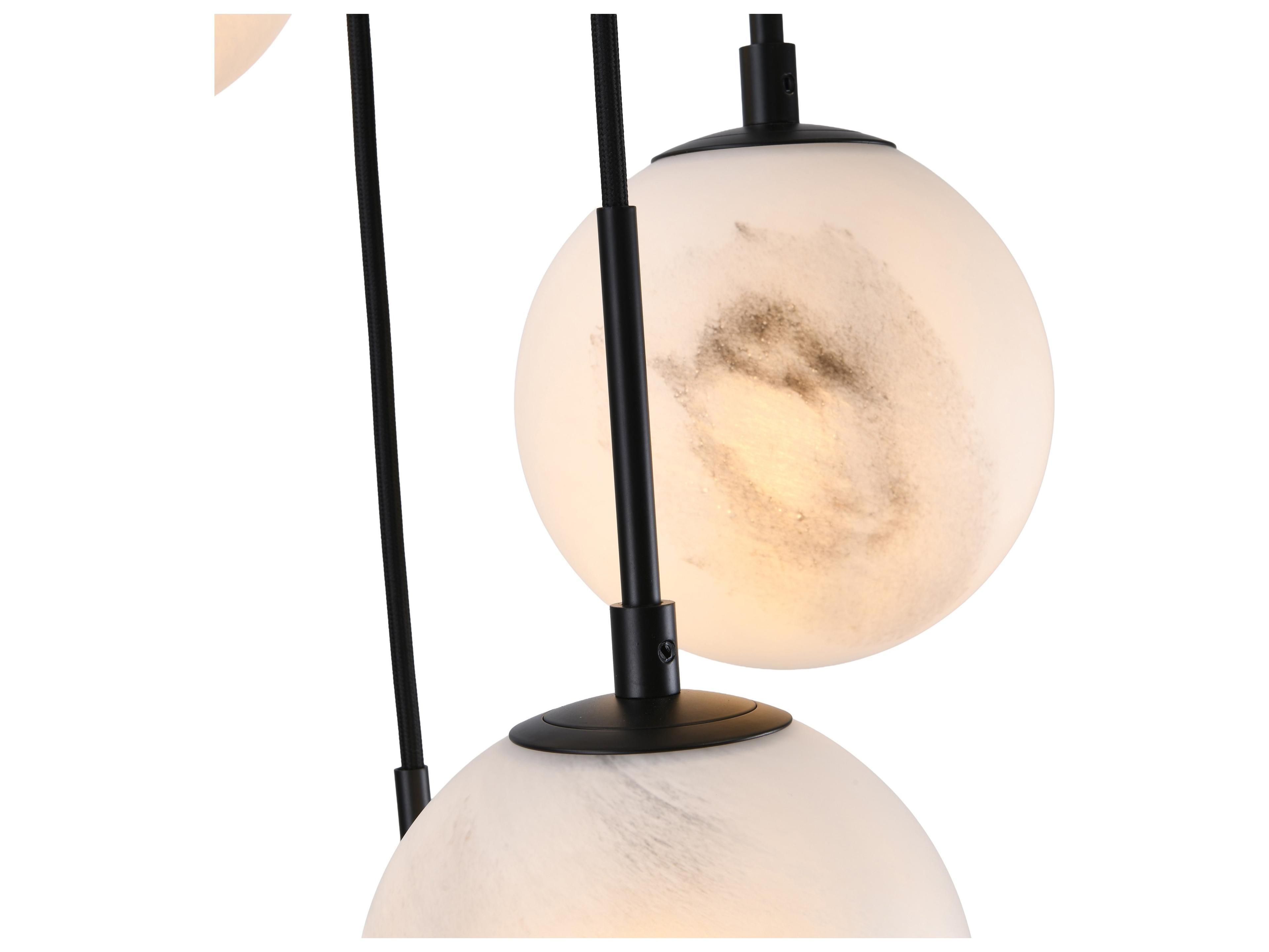 Artcraft Nightfall 7-Light Black Globe Pendant