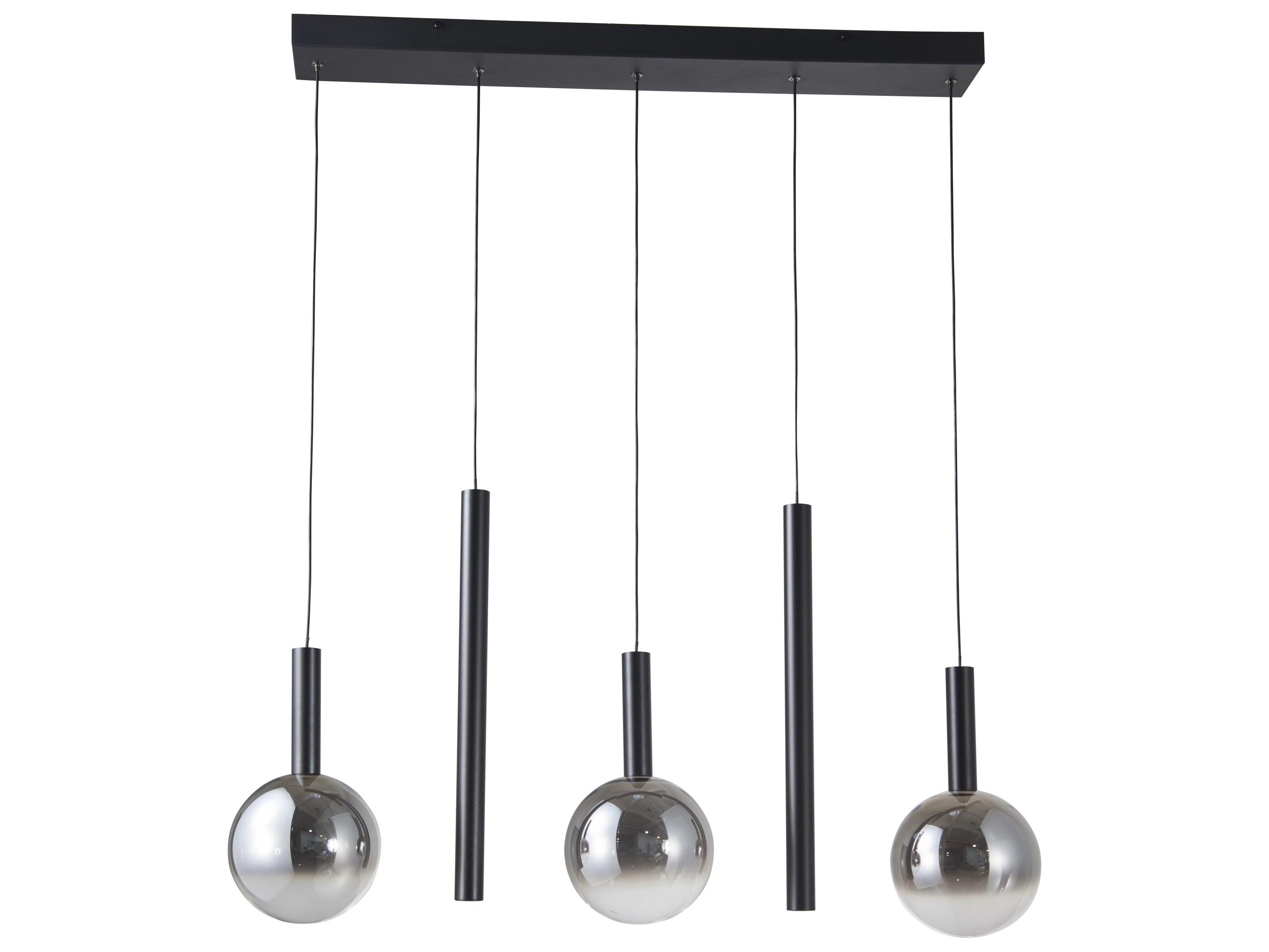 Artcraft Modella 5-Light Black Linear Island Pendant