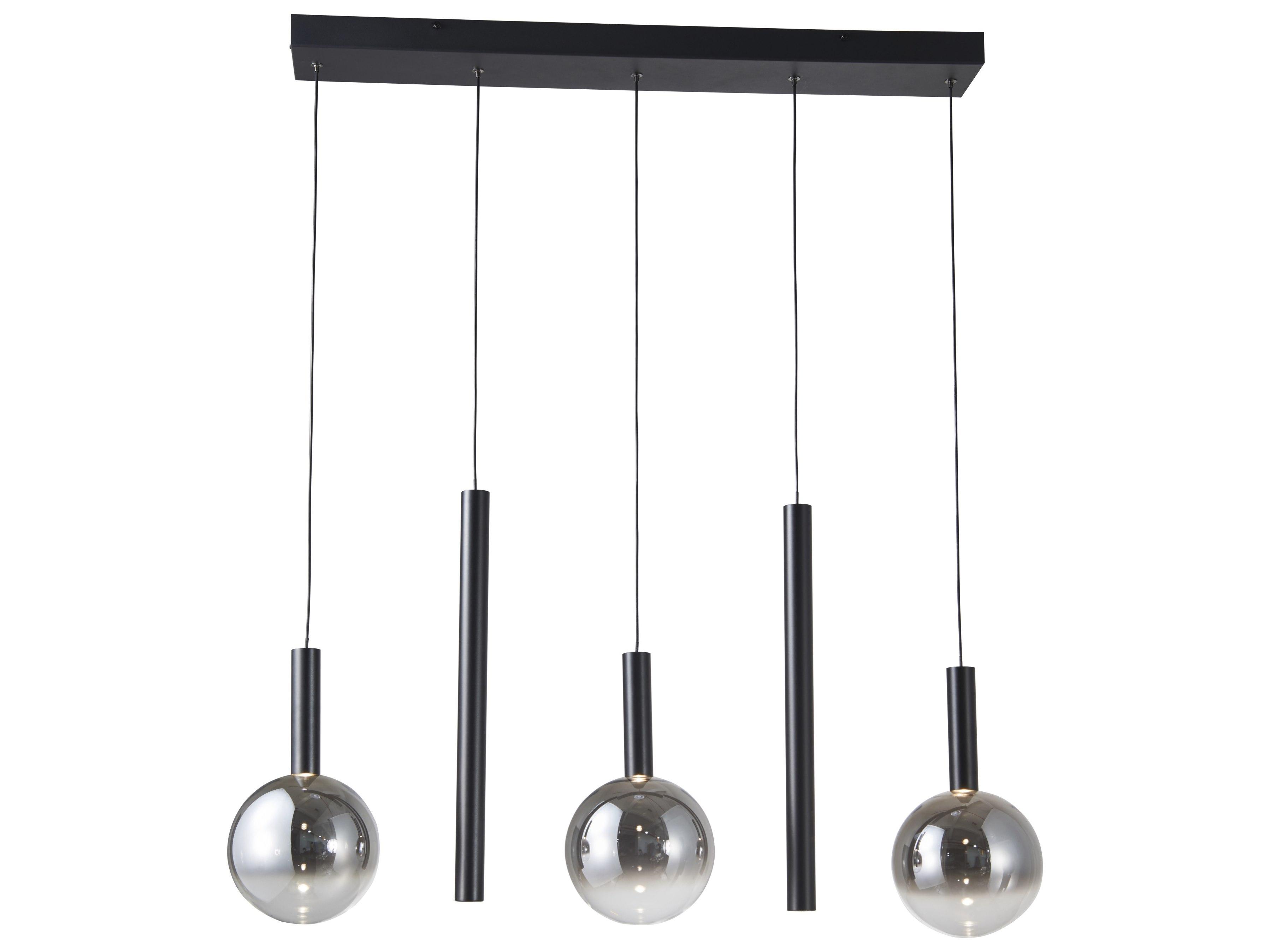 Artcraft Modella 5-Light Black Linear Island Pendant