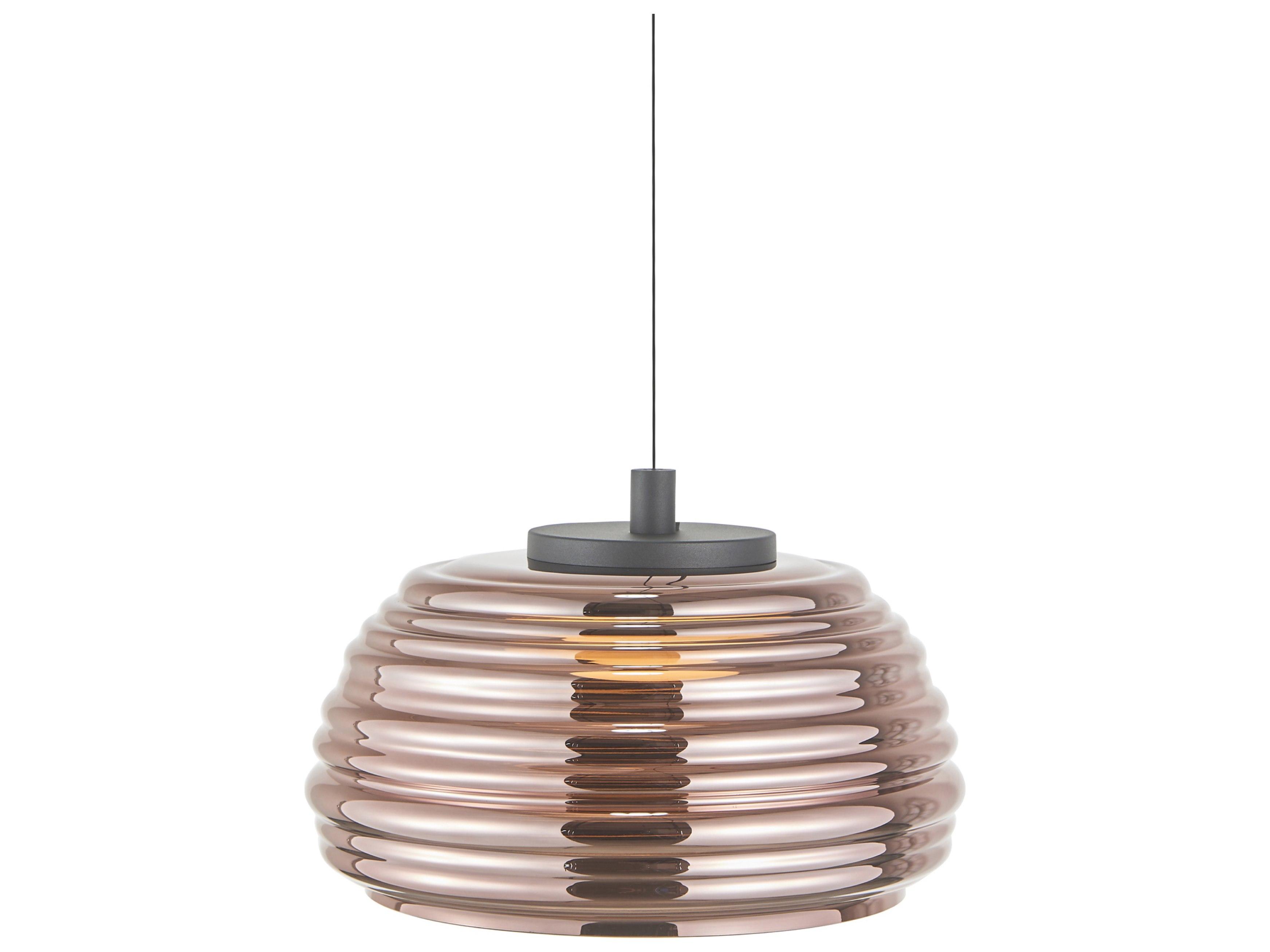 Artcraft Haze 1-Light Black espresso Copper Dome Pendant