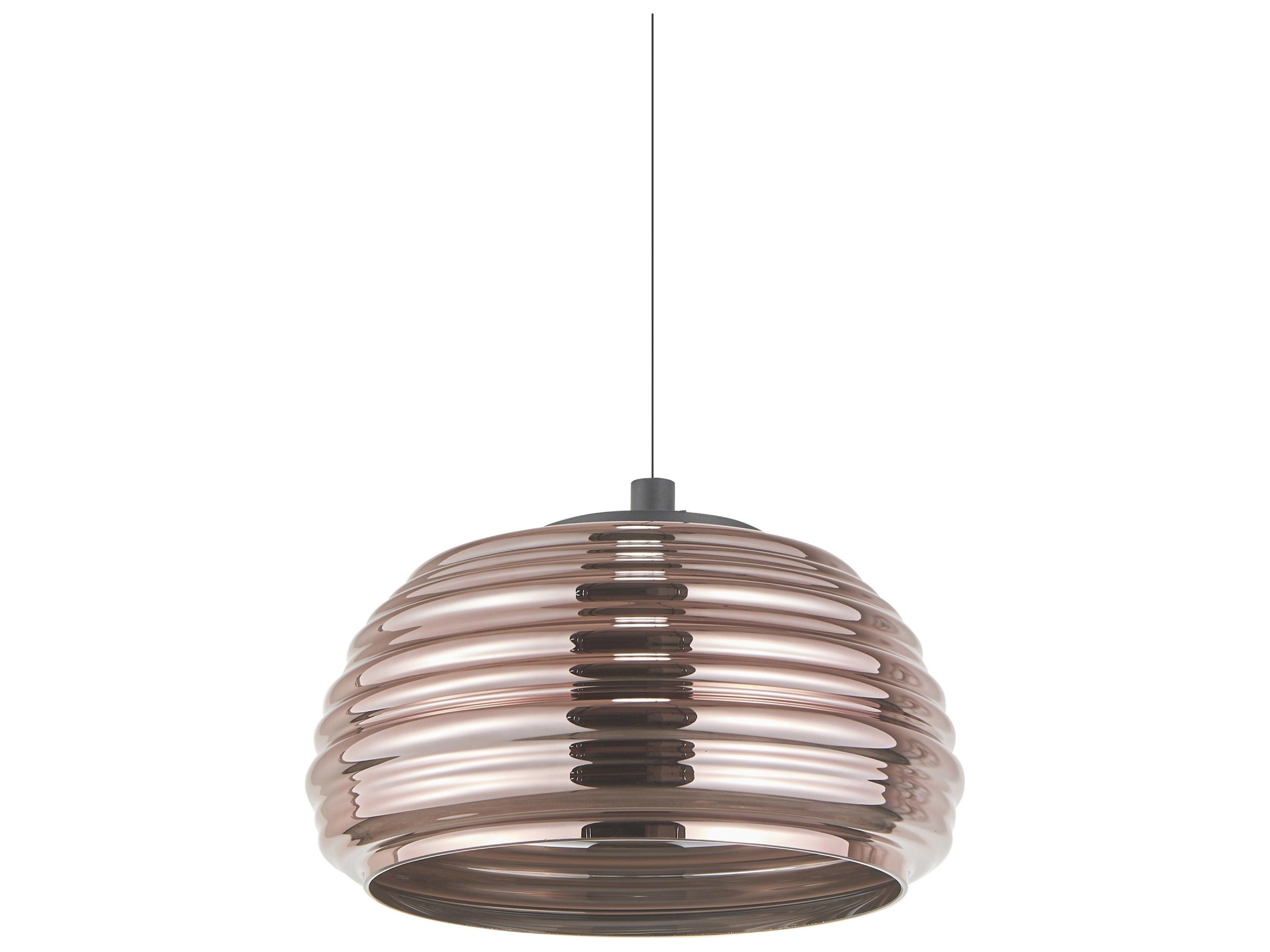 Artcraft Haze 1-Light Black espresso Copper Dome Pendant