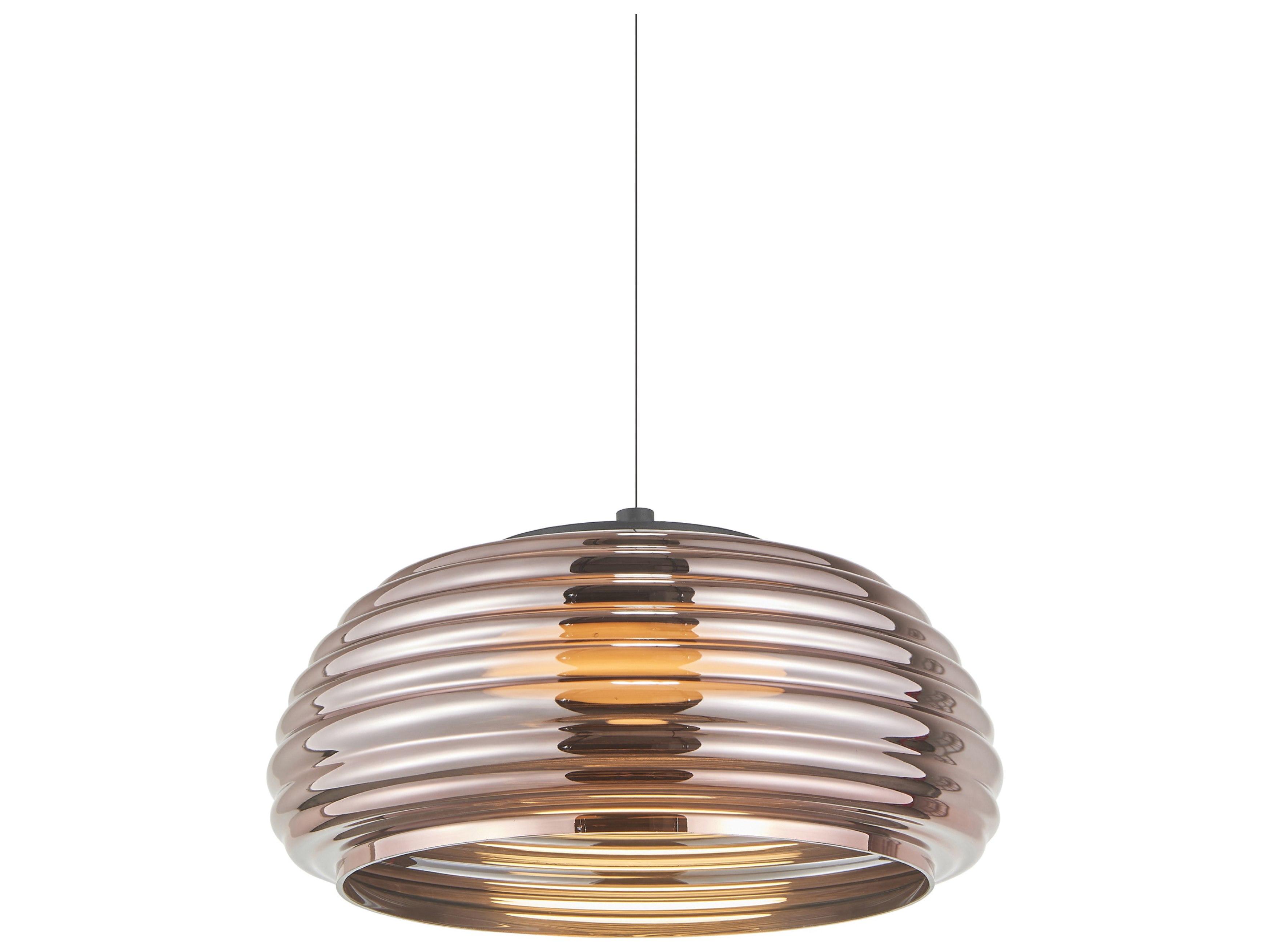 Artcraft Haze 1-Light Black espresso Copper Dome Pendant