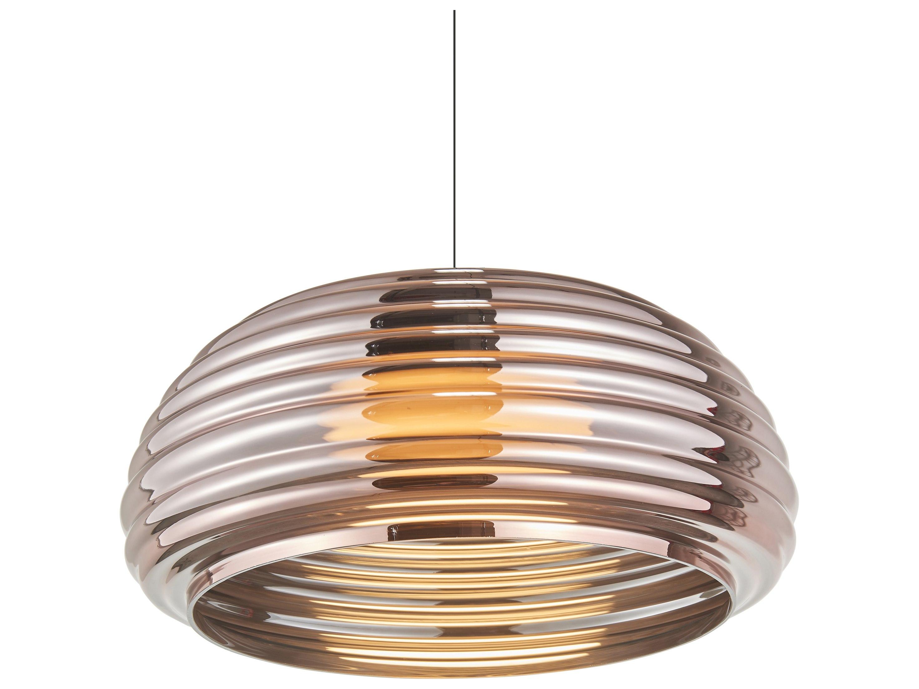 Artcraft Haze 1-Light Black espresso Copper Dome Pendant