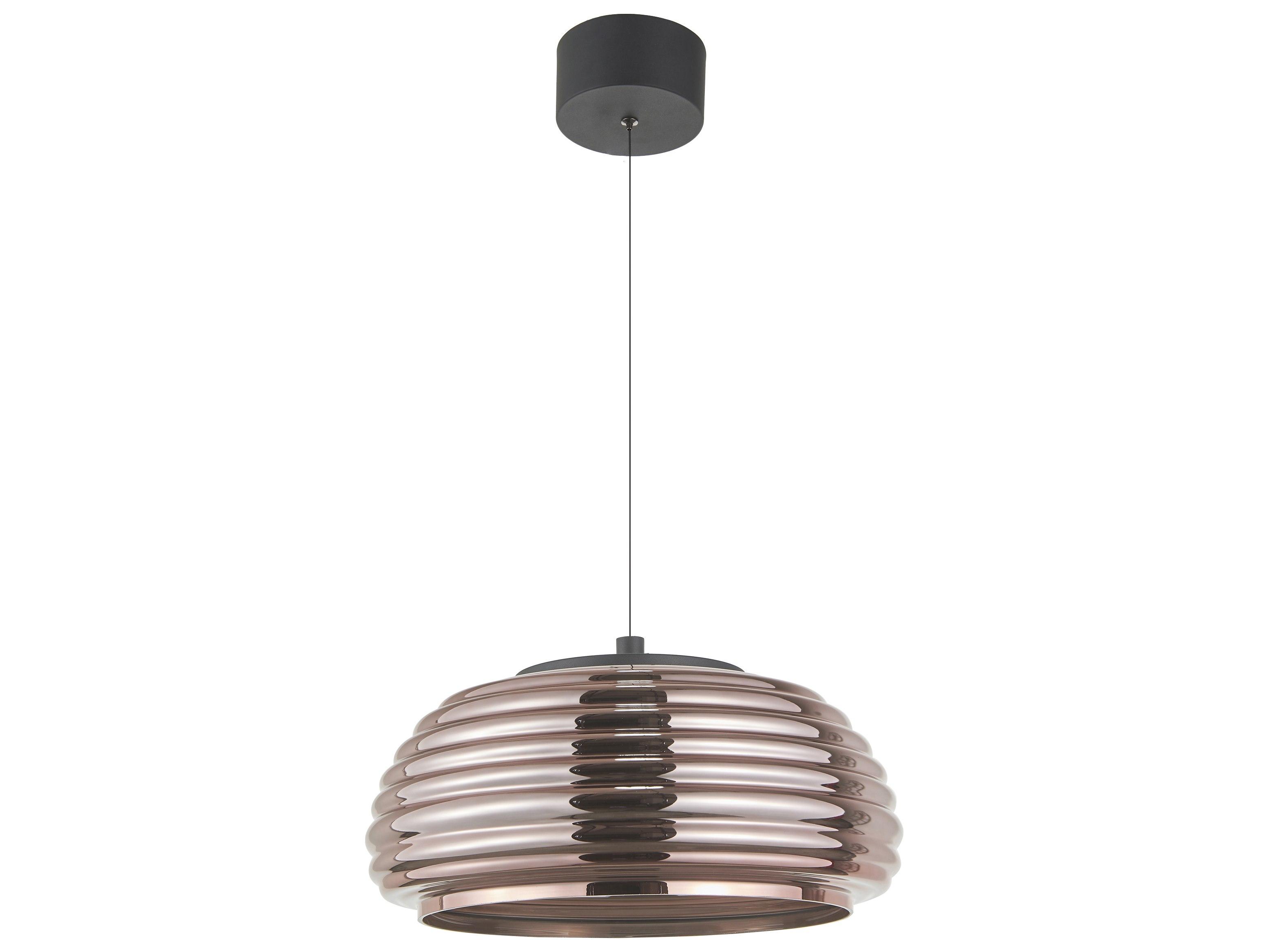 Artcraft Haze 1-Light Black espresso Copper Dome Pendant