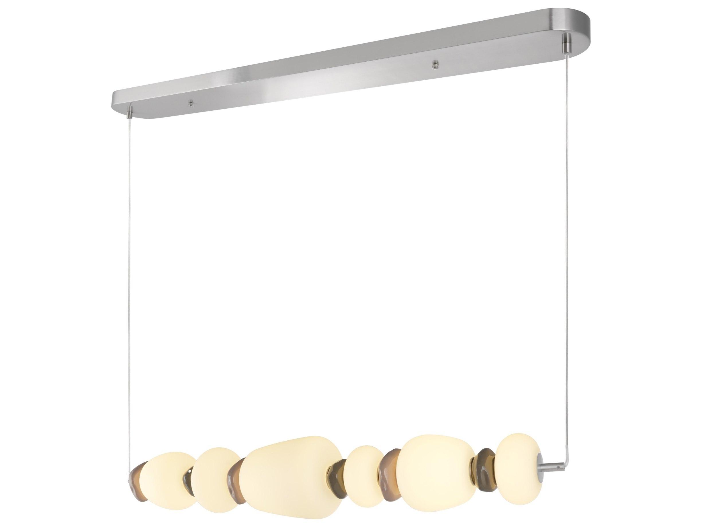 Artcraft Strata 1-Light Satin Nickel Globe Linear Island Pendant