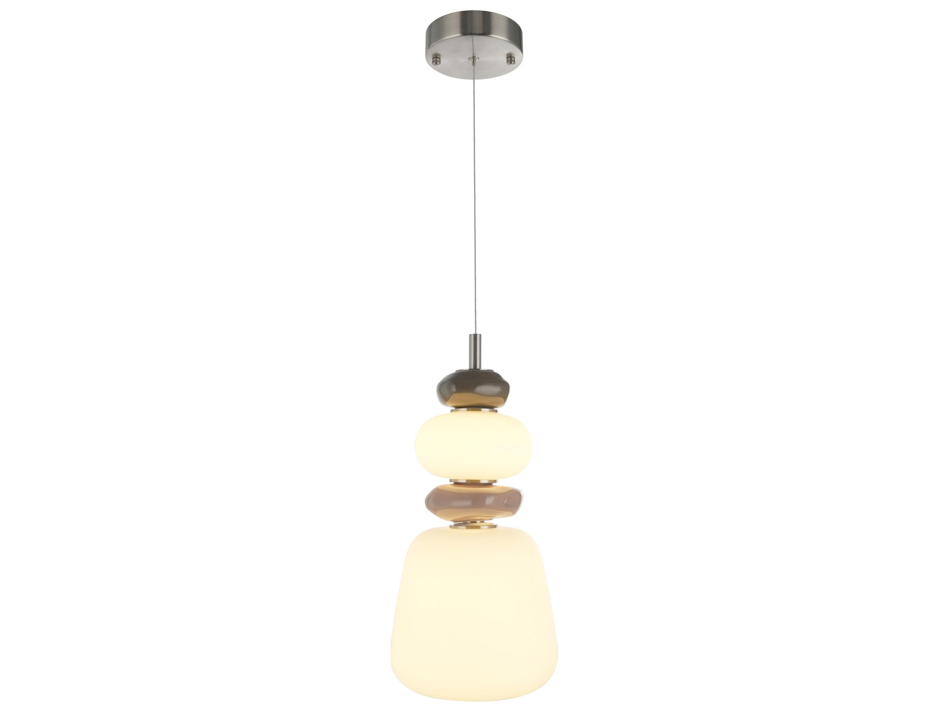Artcraft Strata 1-Light Satin Nickel Linear Mini Pendant