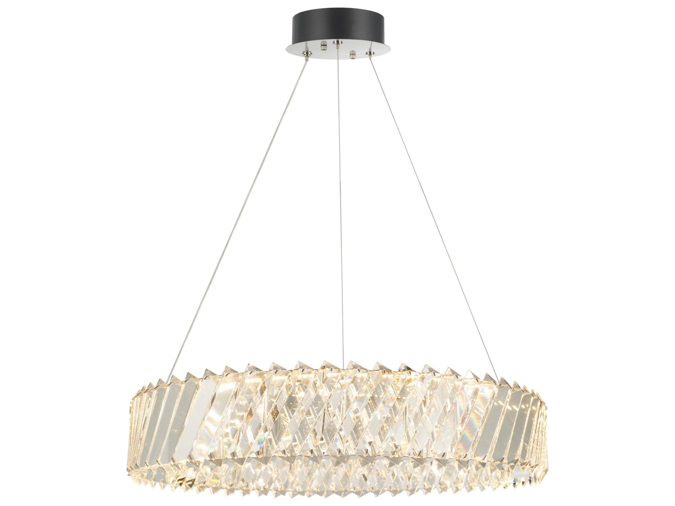 Artcraft Alya 1-Light Polished Nickel Round Chandelier