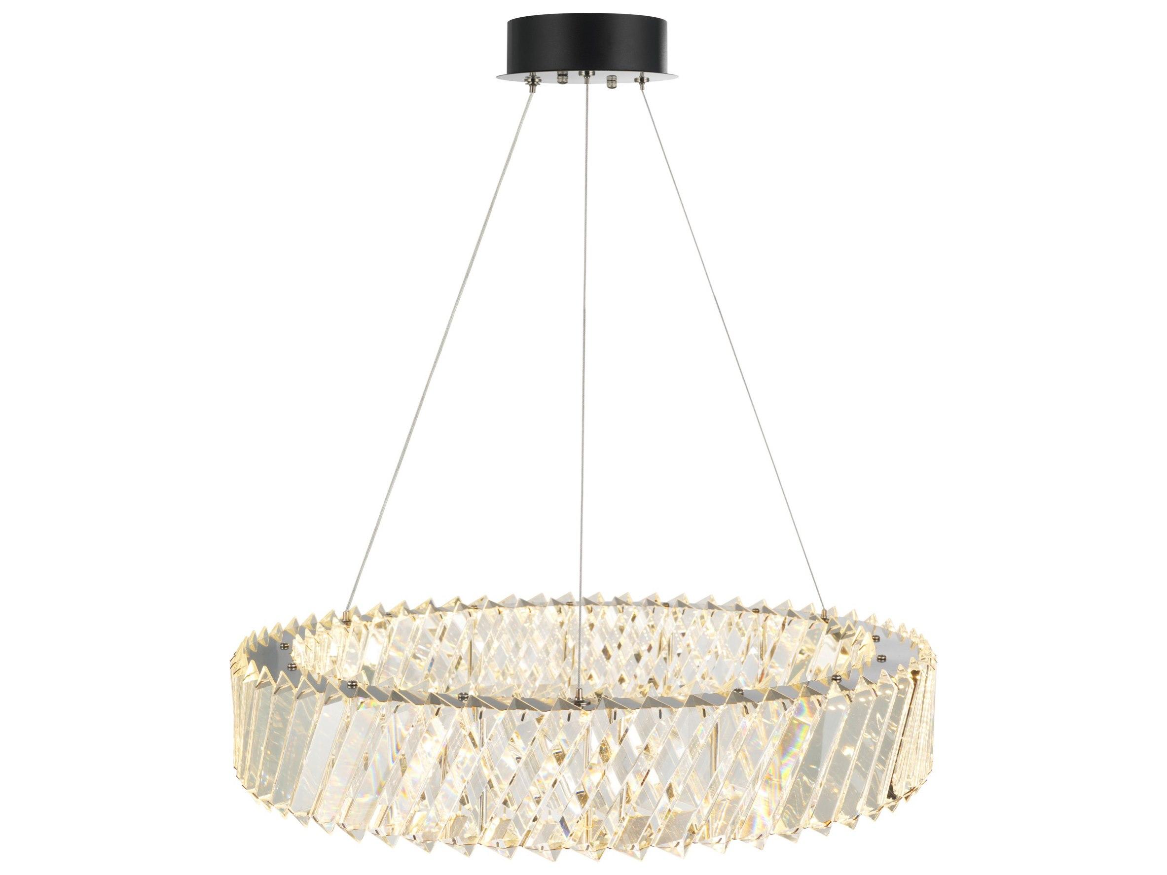 Artcraft Alya 1-Light Polished Nickel Round Chandelier