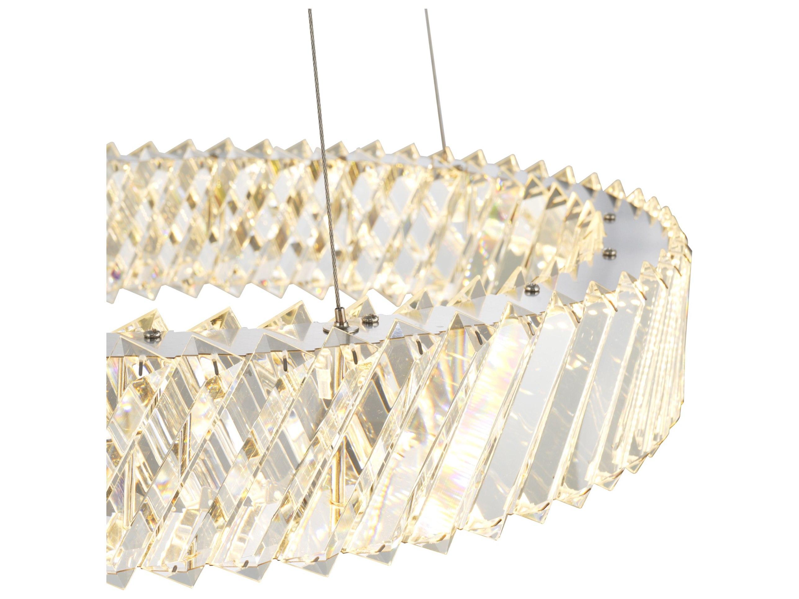 Artcraft Alya 1-Light Polished Nickel Round Chandelier