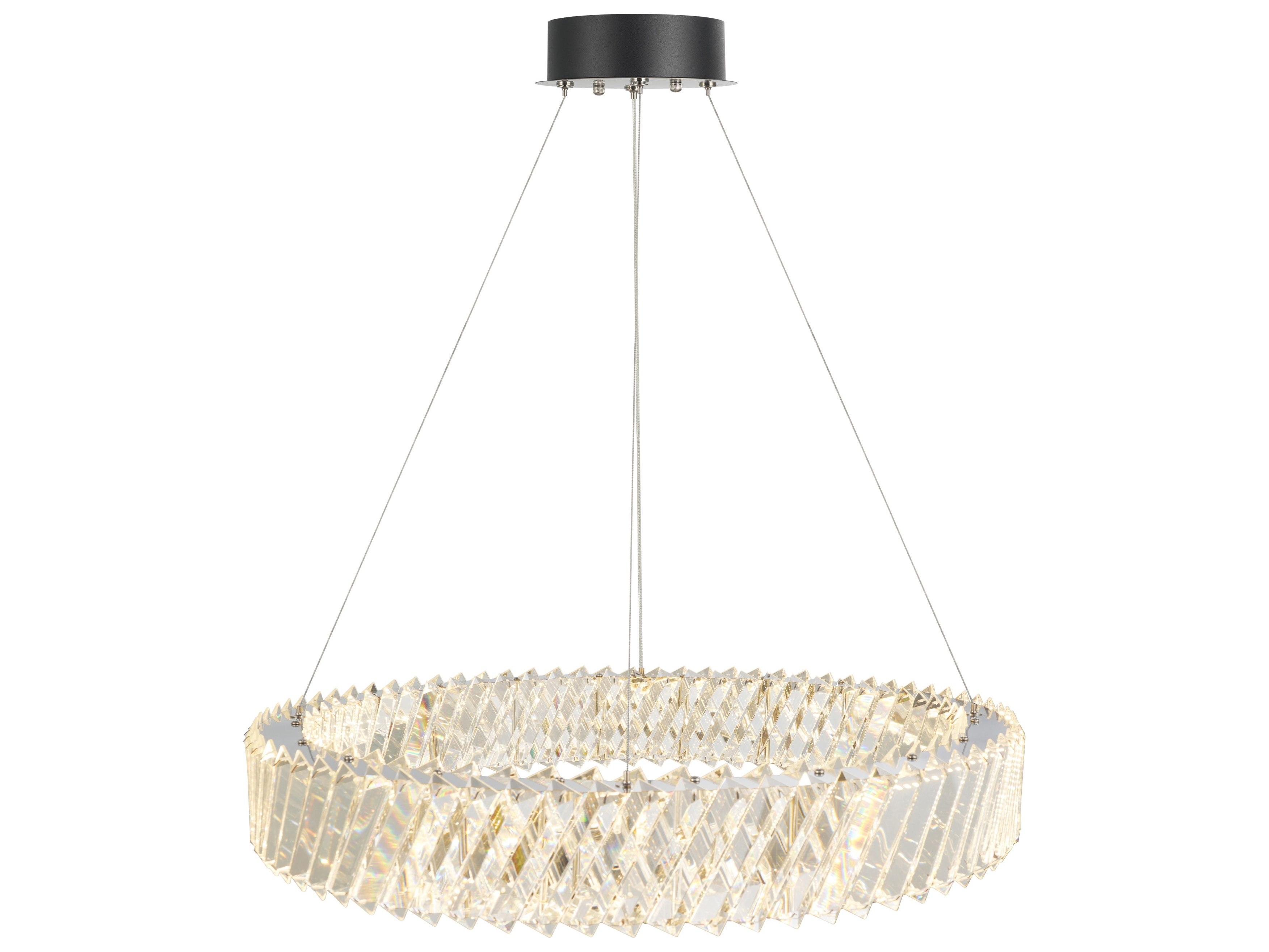 Artcraft Alya 1-Light Polished Nickel Round Chandelier