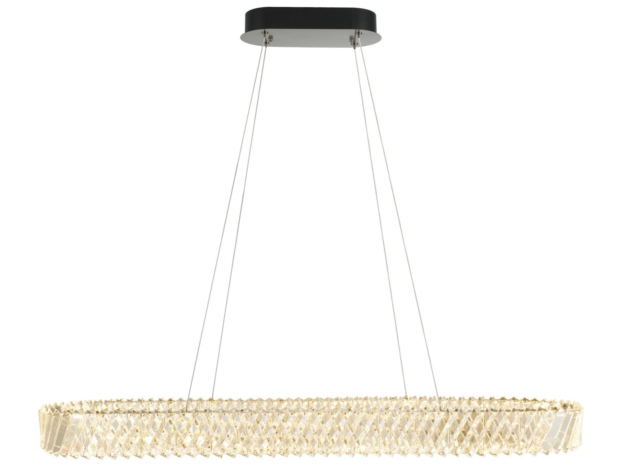 Artcraft Alya 1-Light Polished Nickel Linear Island Pendant