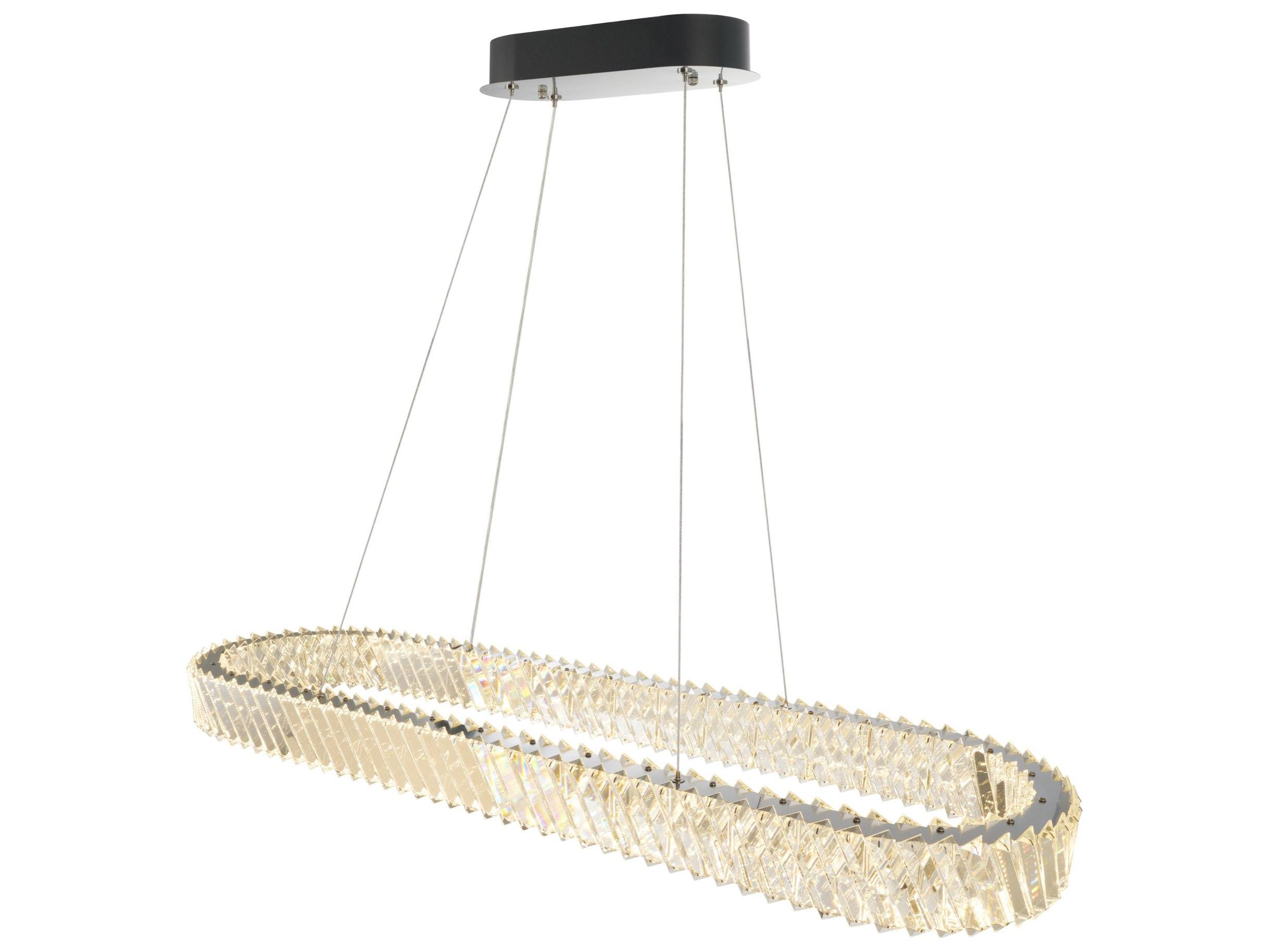 Artcraft Alya 1-Light Polished Nickel Linear Island Pendant