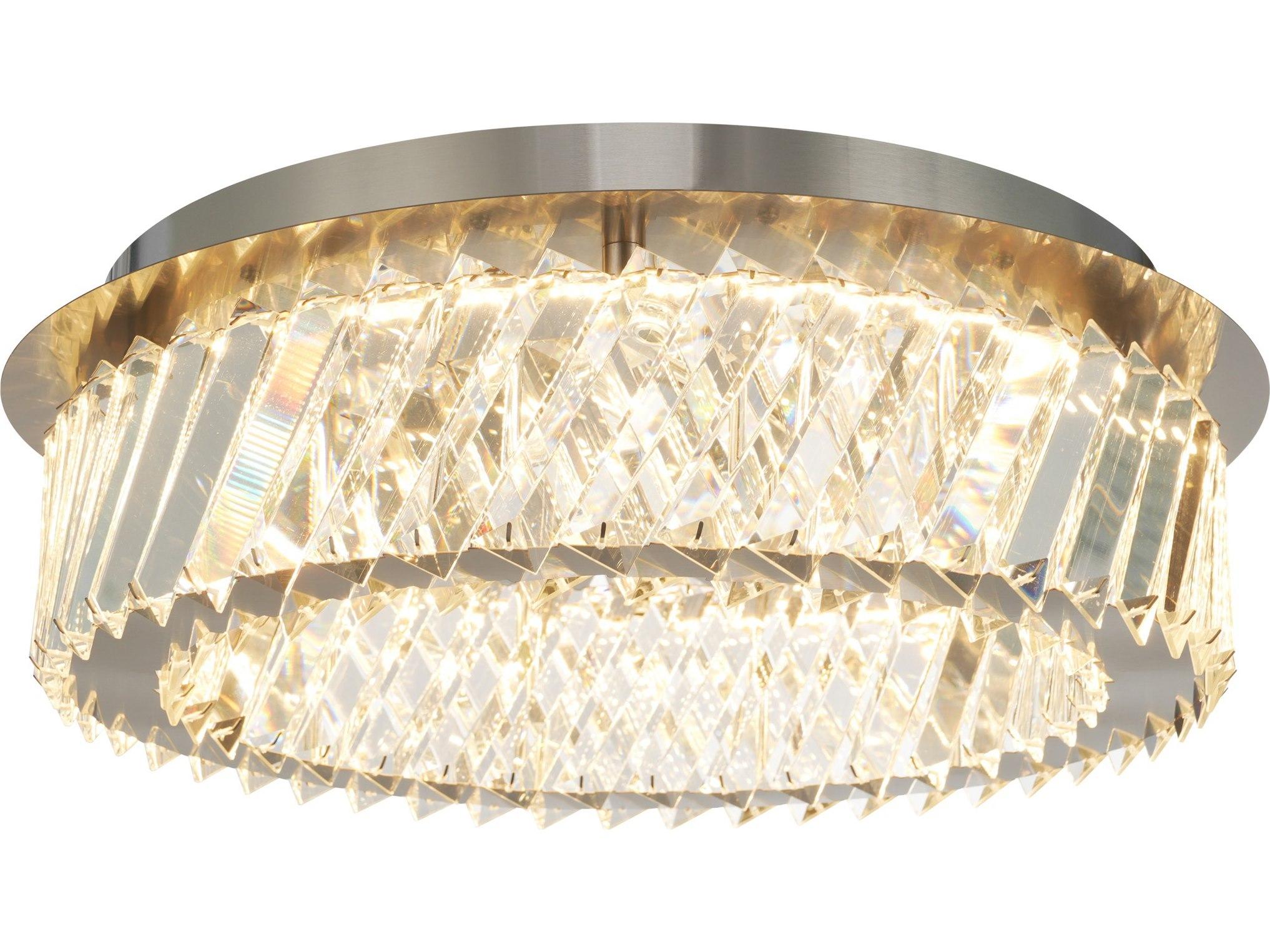 Artcraft Alya 1-Light Polished Nickel Round Flush Mount