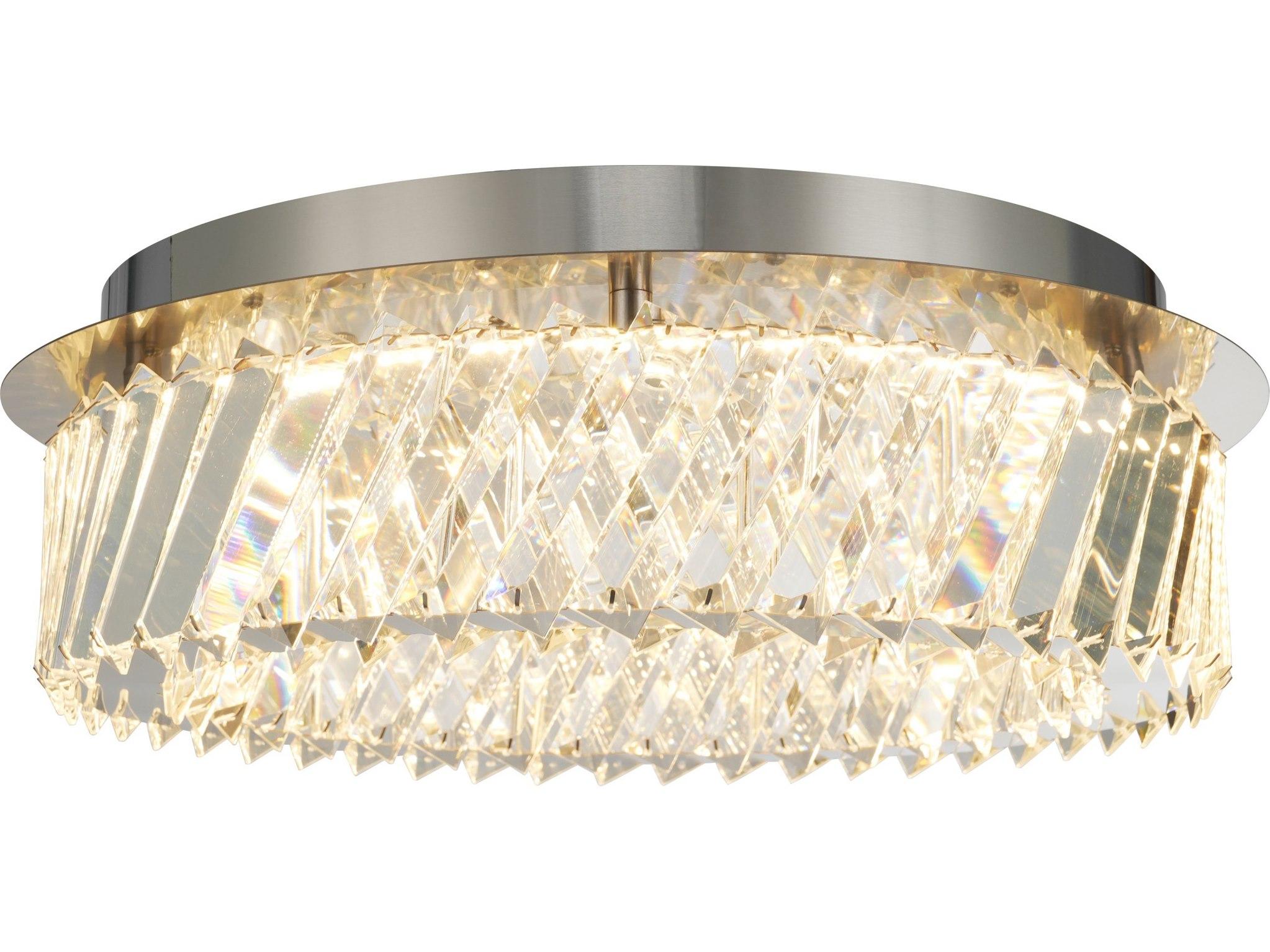 Artcraft Alya 1-Light Polished Nickel Round Flush Mount