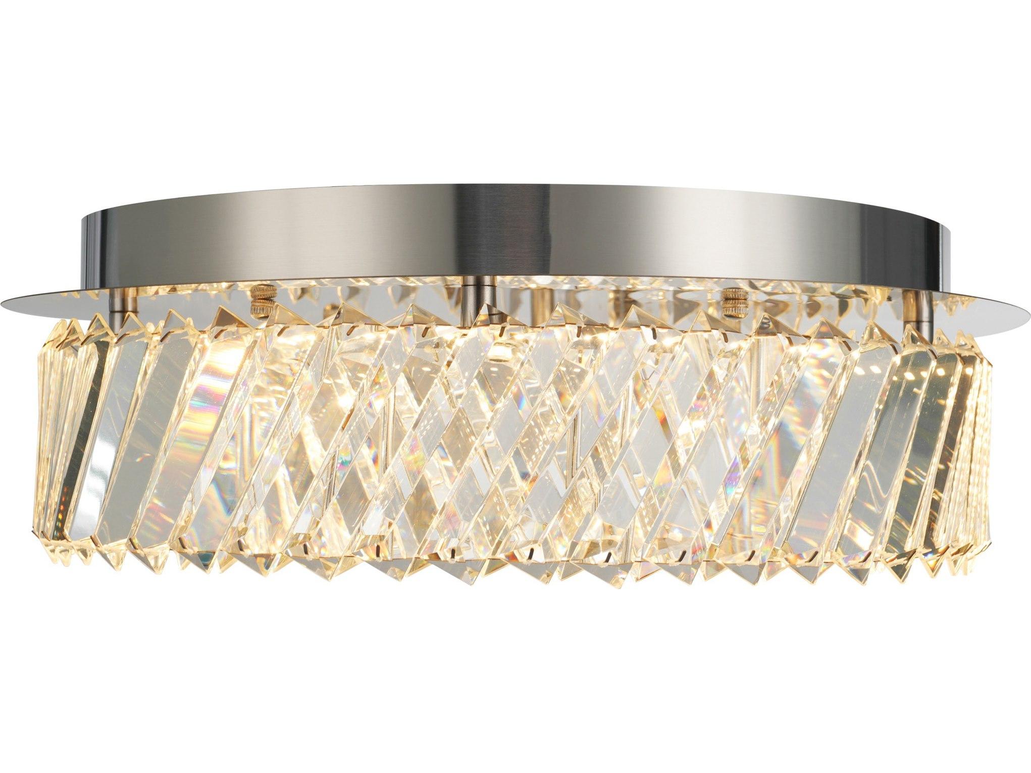 Artcraft Alya 1-Light Polished Nickel Round Flush Mount