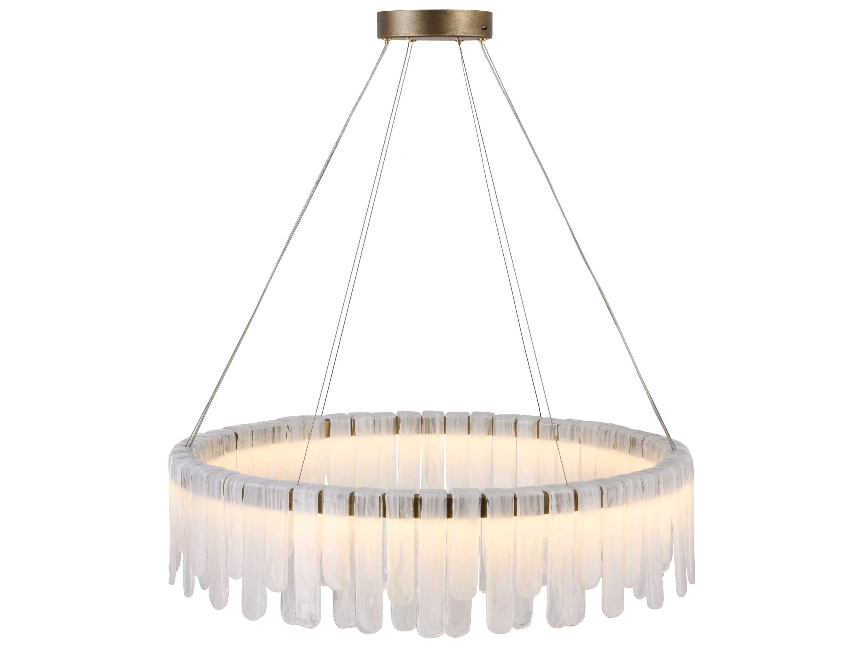 Artcraft Roselle 1-Light Legacy Brass Round Chandelier