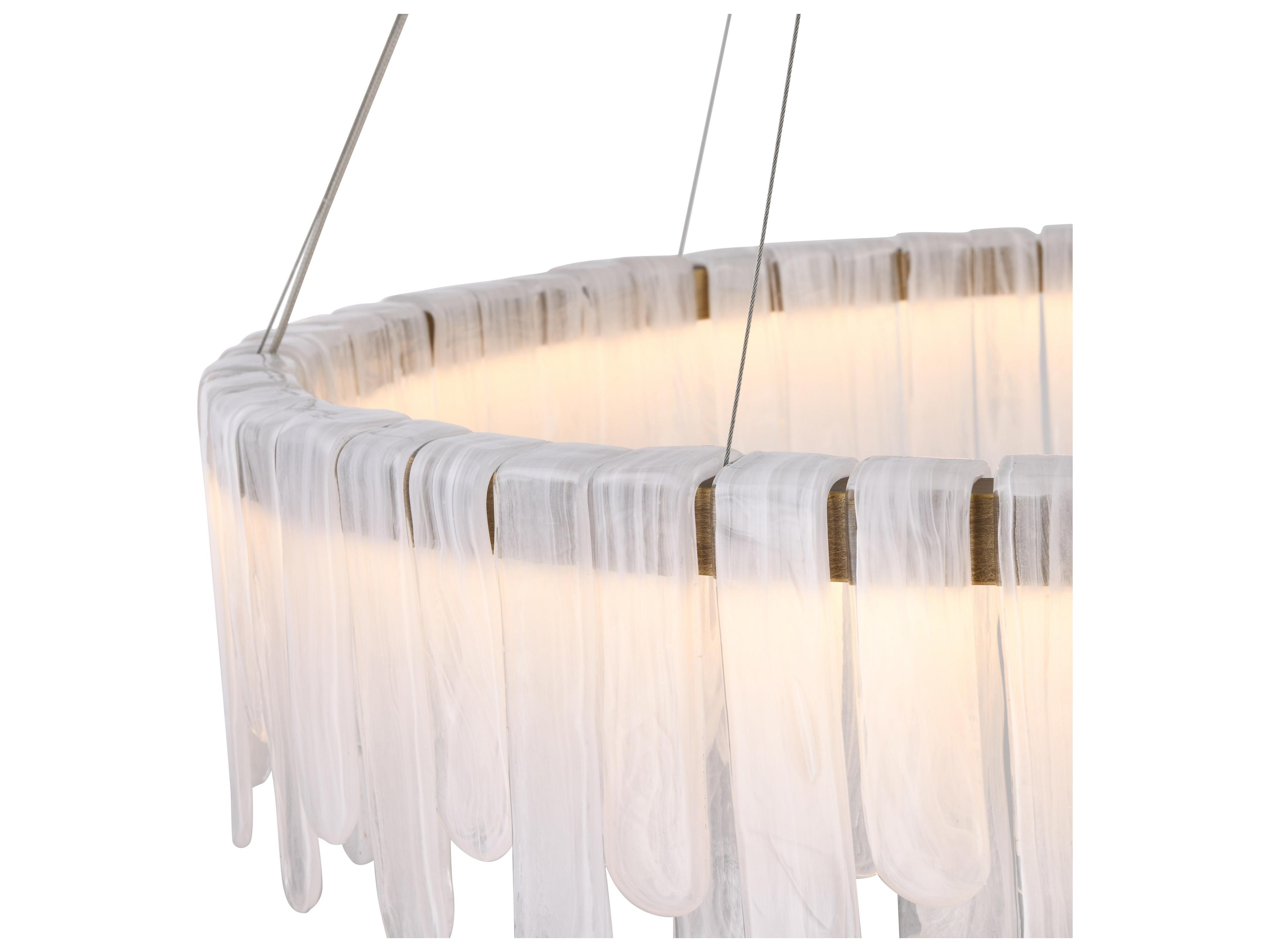 Artcraft Roselle 1-Light Legacy Brass Round Chandelier