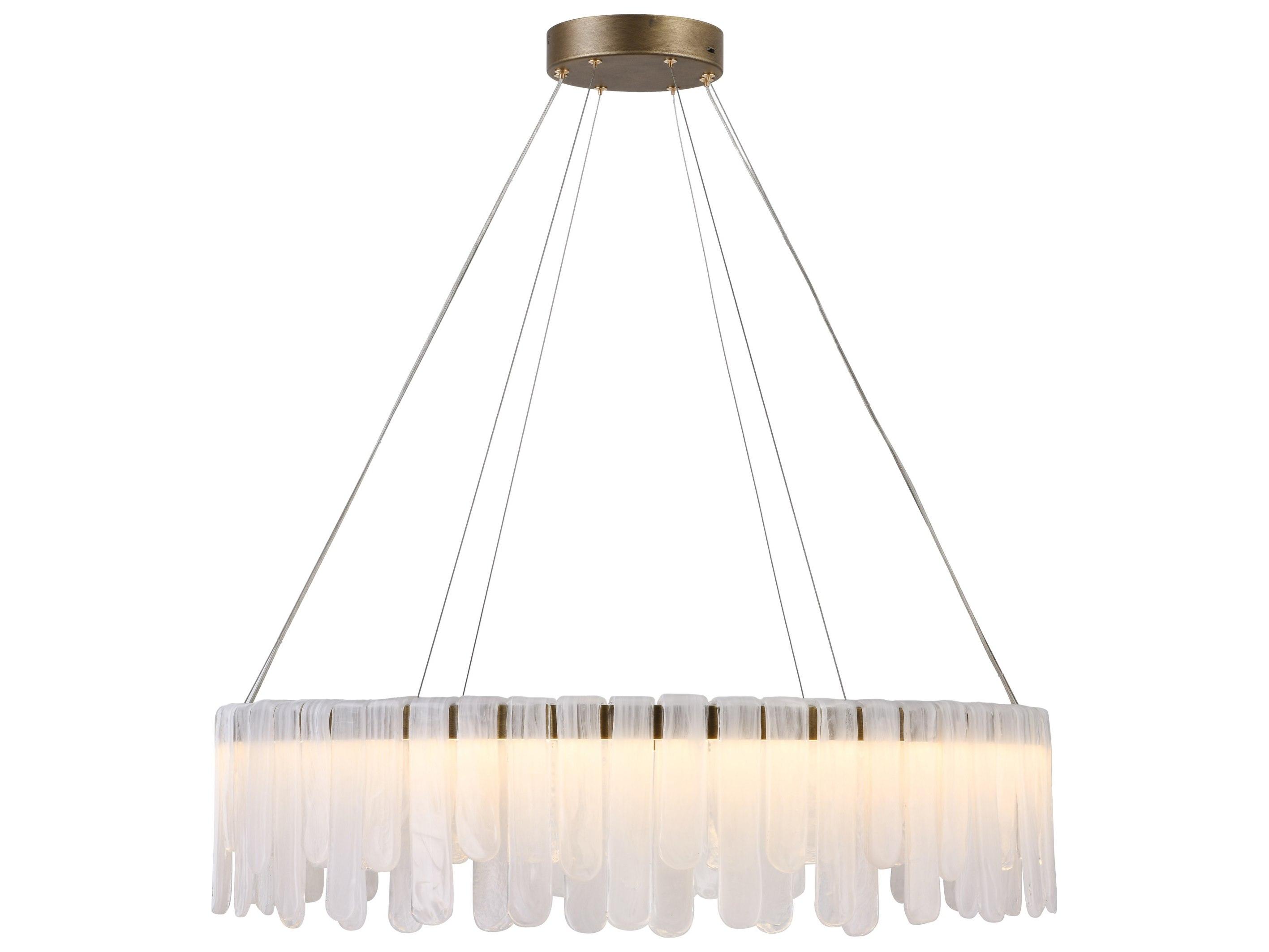 Artcraft Roselle 1-Light Legacy Brass Round Chandelier