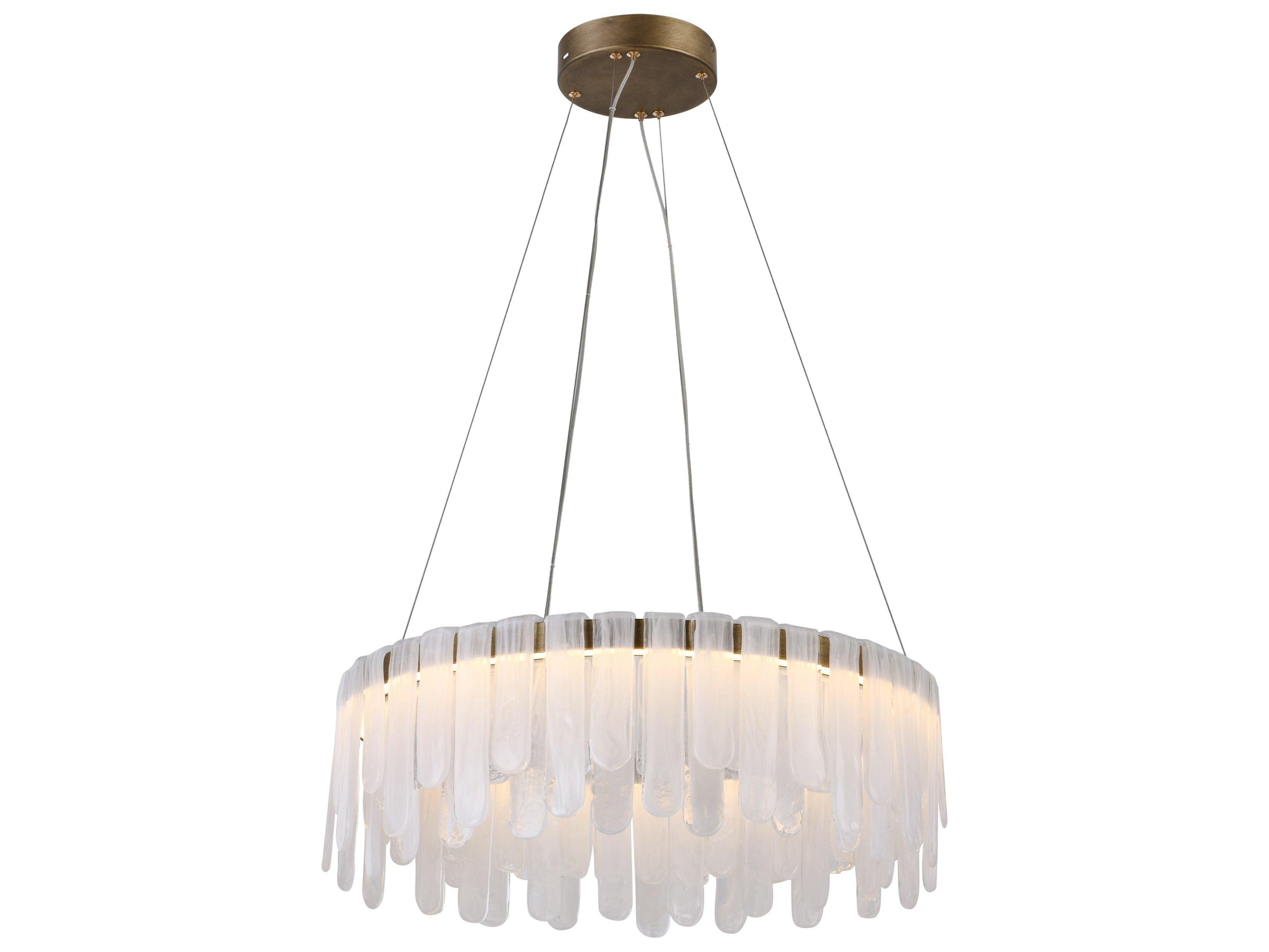 Artcraft Roselle 1-Light Legacy Brass Round Chandelier