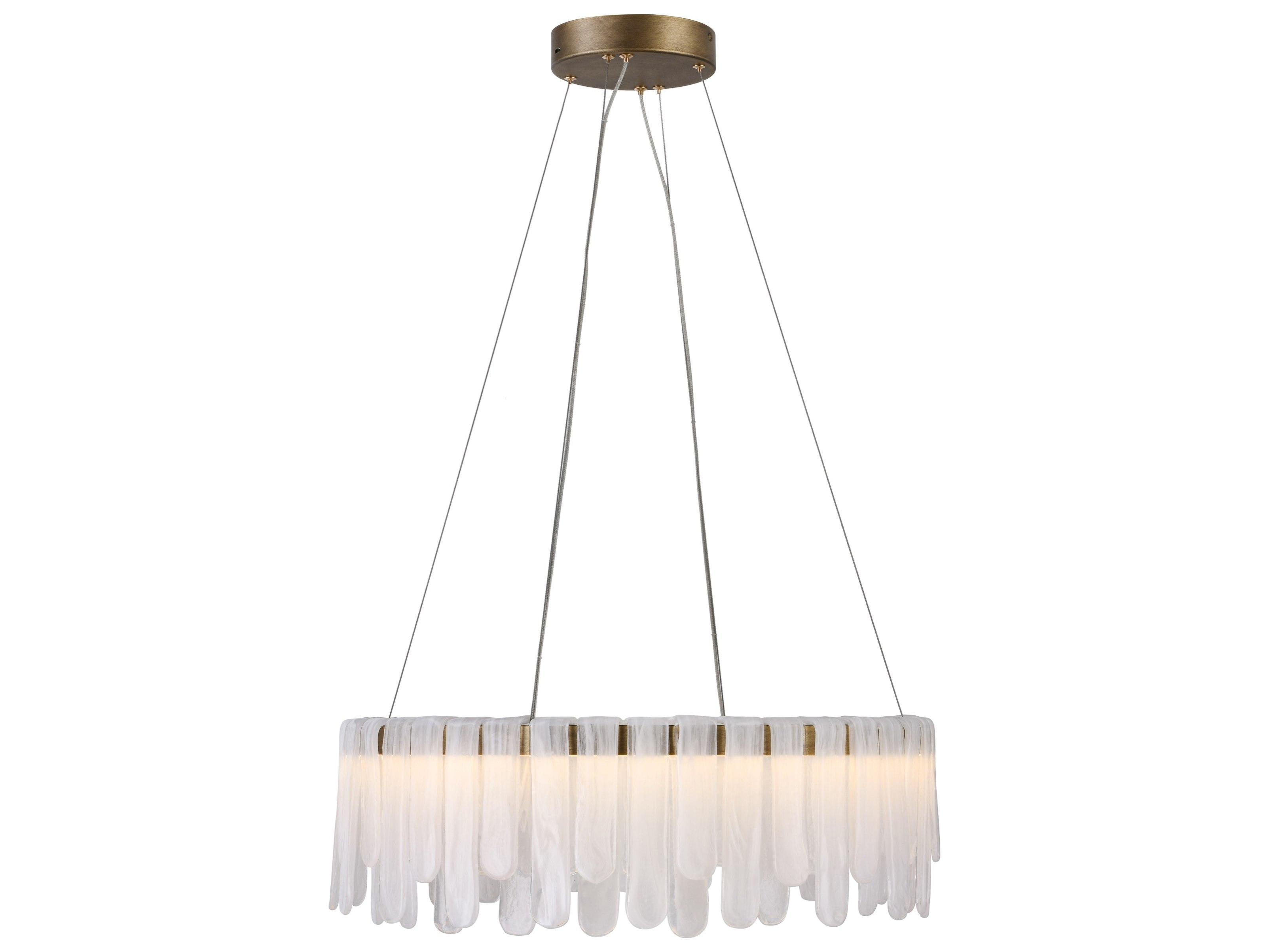 Artcraft Roselle 1-Light Legacy Brass Round Chandelier