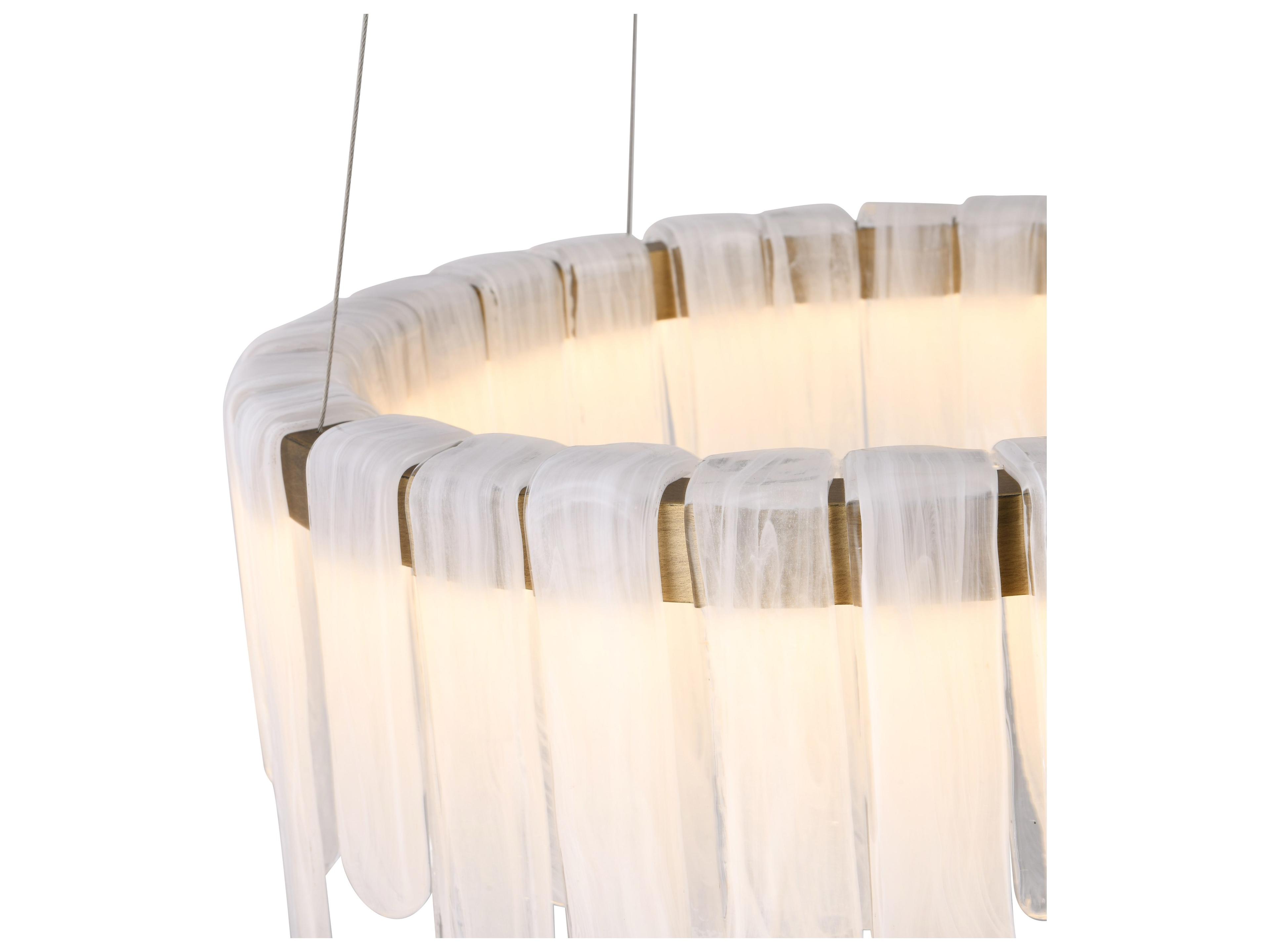 Artcraft Roselle 1-Light Legacy Brass Round Chandelier