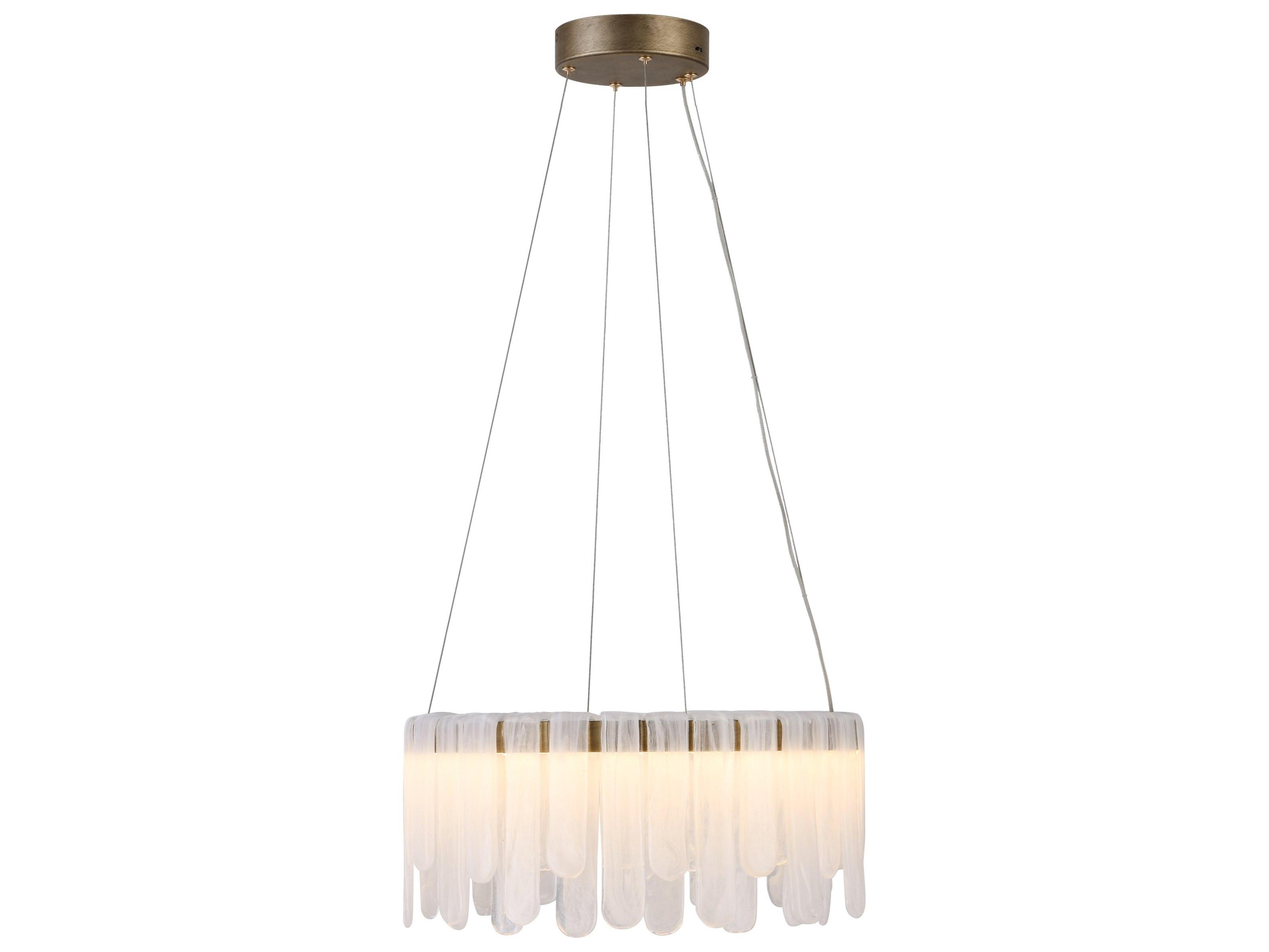 Artcraft Roselle 1-Light Legacy Brass Round Chandelier