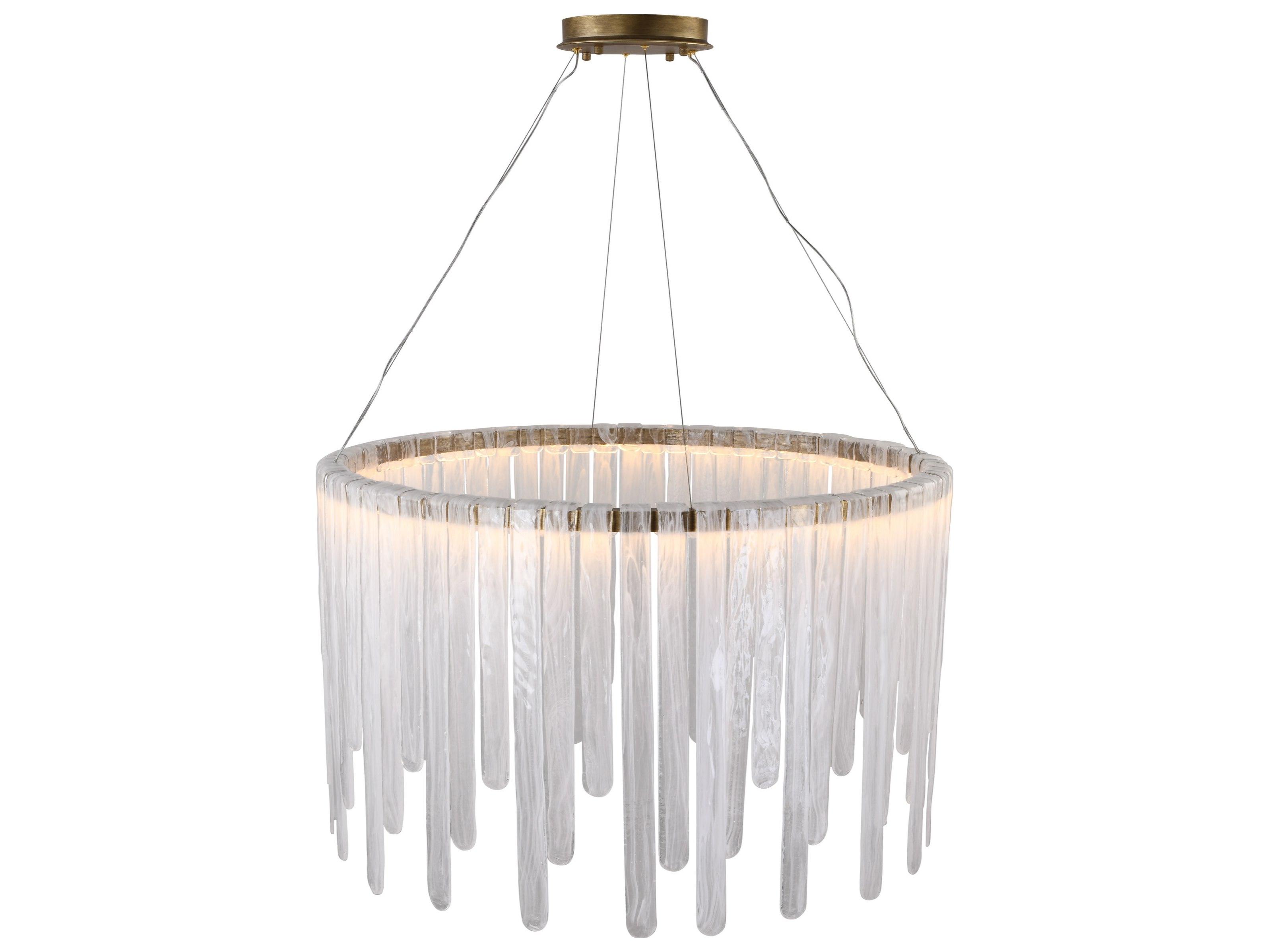Artcraft Roselle 1-Light Legacy Brass Round Chandelier