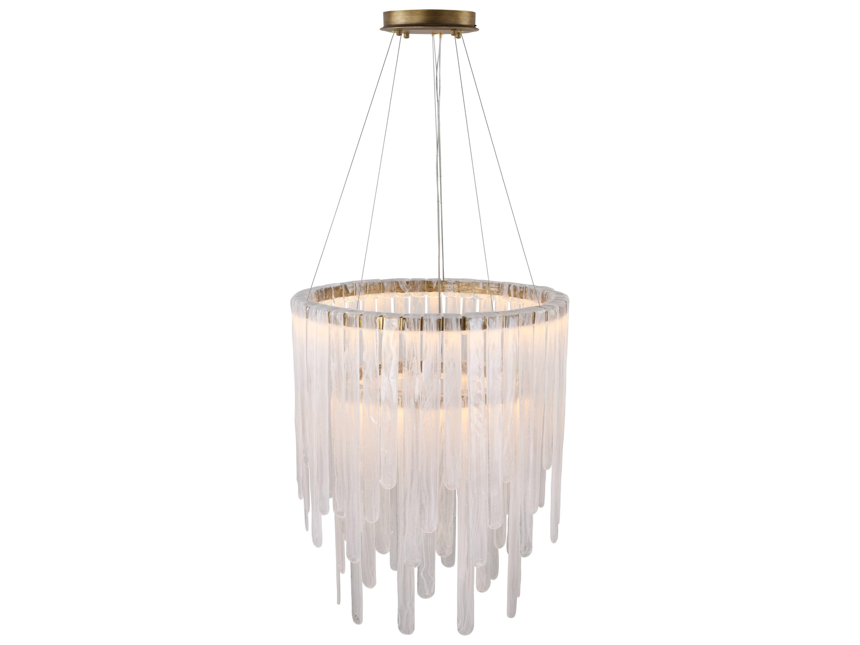 Artcraft Roselle 1-Light Legacy Brass Round Chandelier