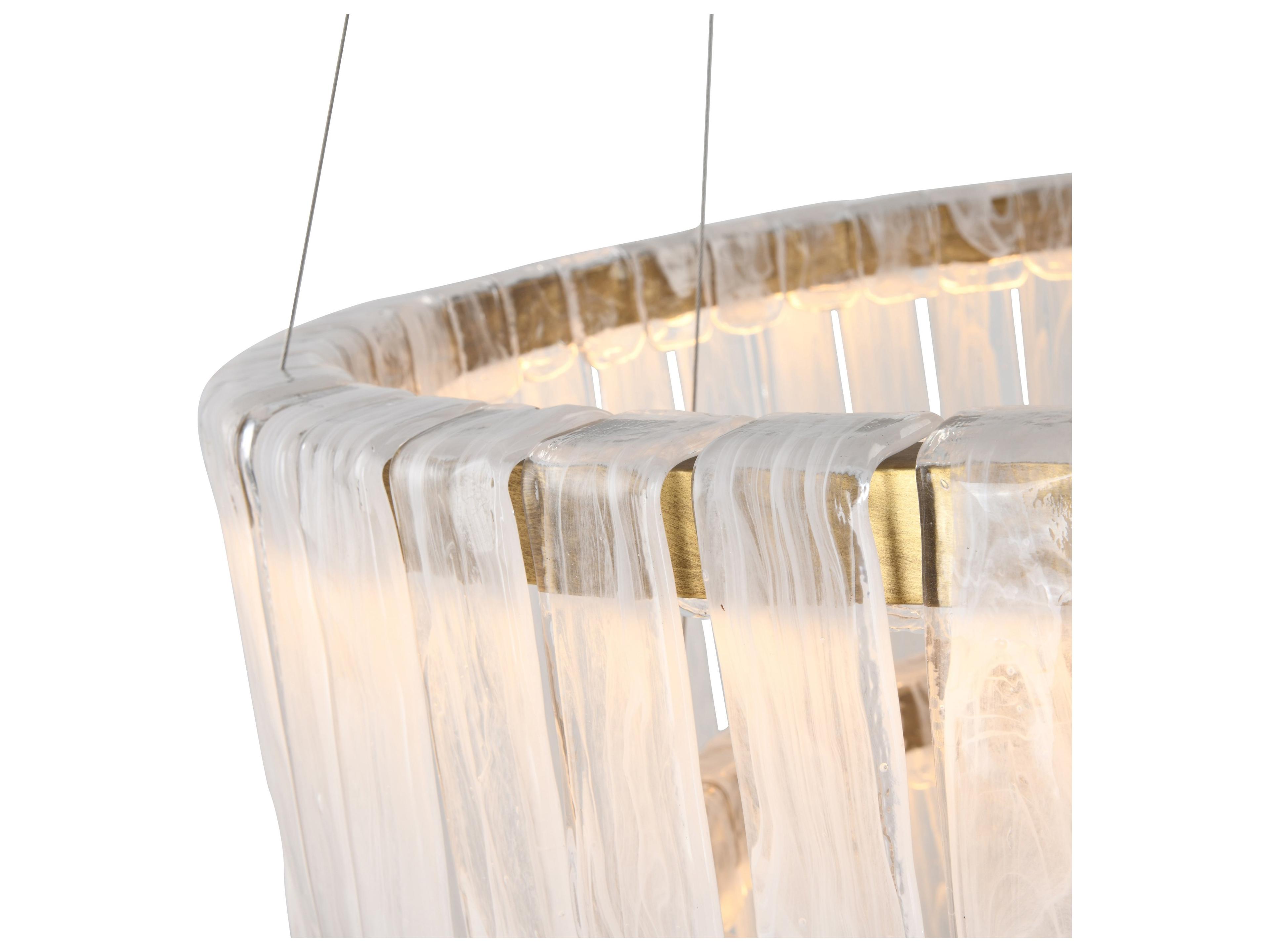 Artcraft Roselle 1-Light Legacy Brass Round Chandelier