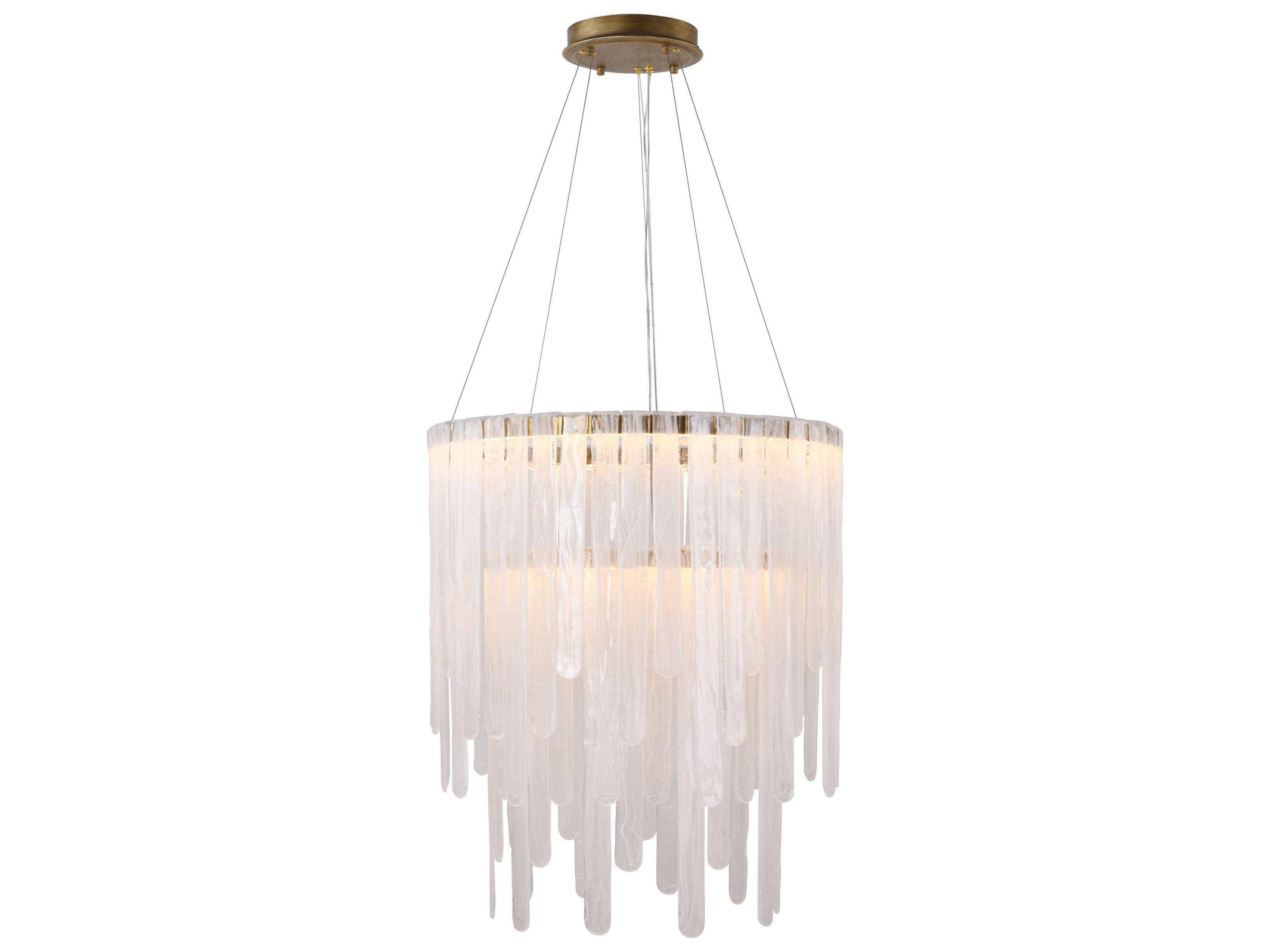 Artcraft Roselle 1-Light Legacy Brass Round Chandelier