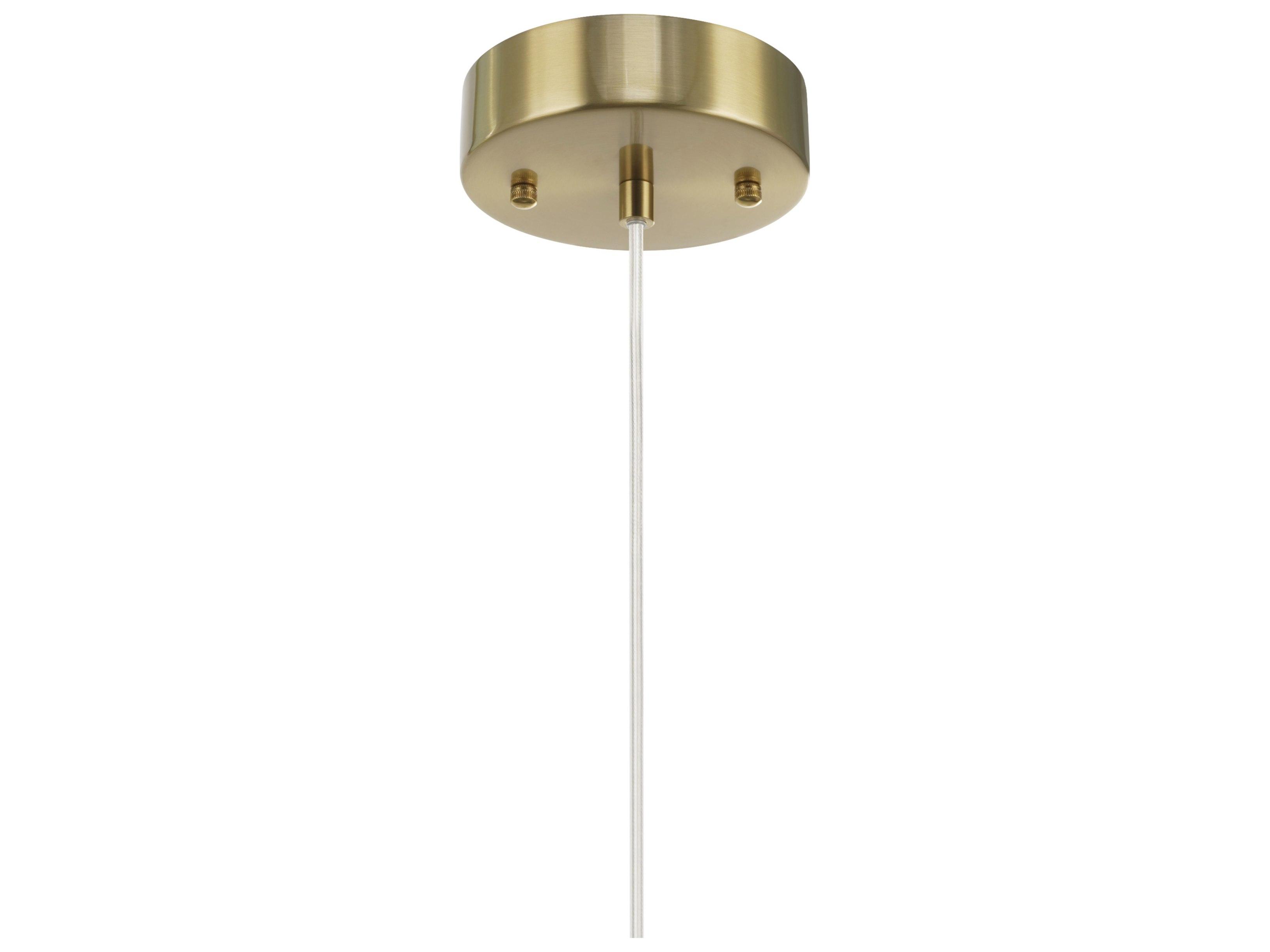 Artcraft Nebulosa 1-Light Brass Cylinder Mini Pendant