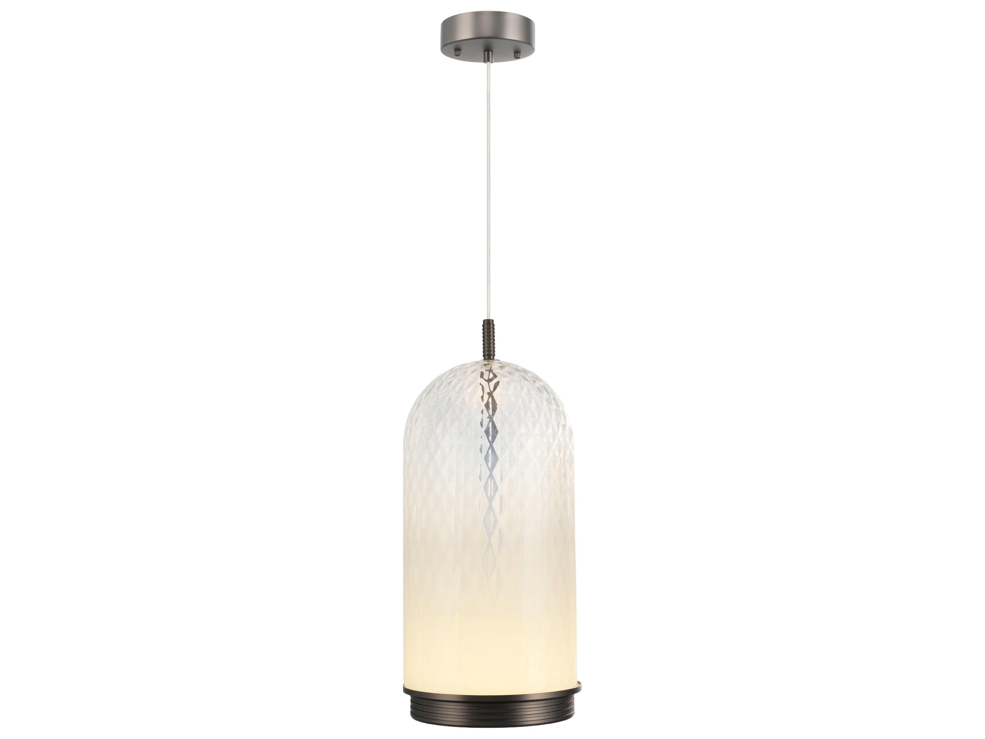 Artcraft Nebulosa 1-Light Graphite Gray Cylinder Mini Pendant