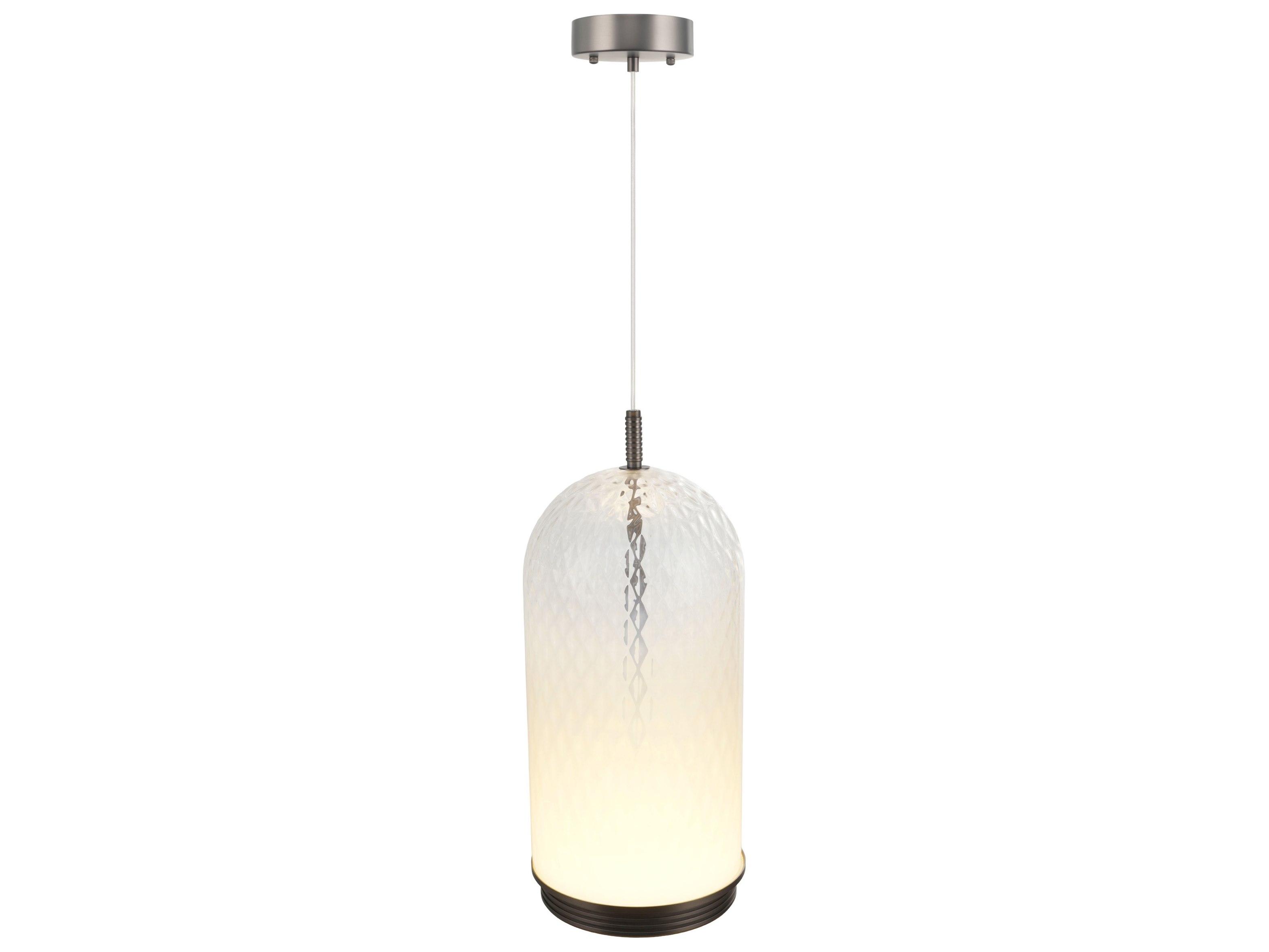 Artcraft Nebulosa 1-Light Graphite Gray Cylinder Mini Pendant