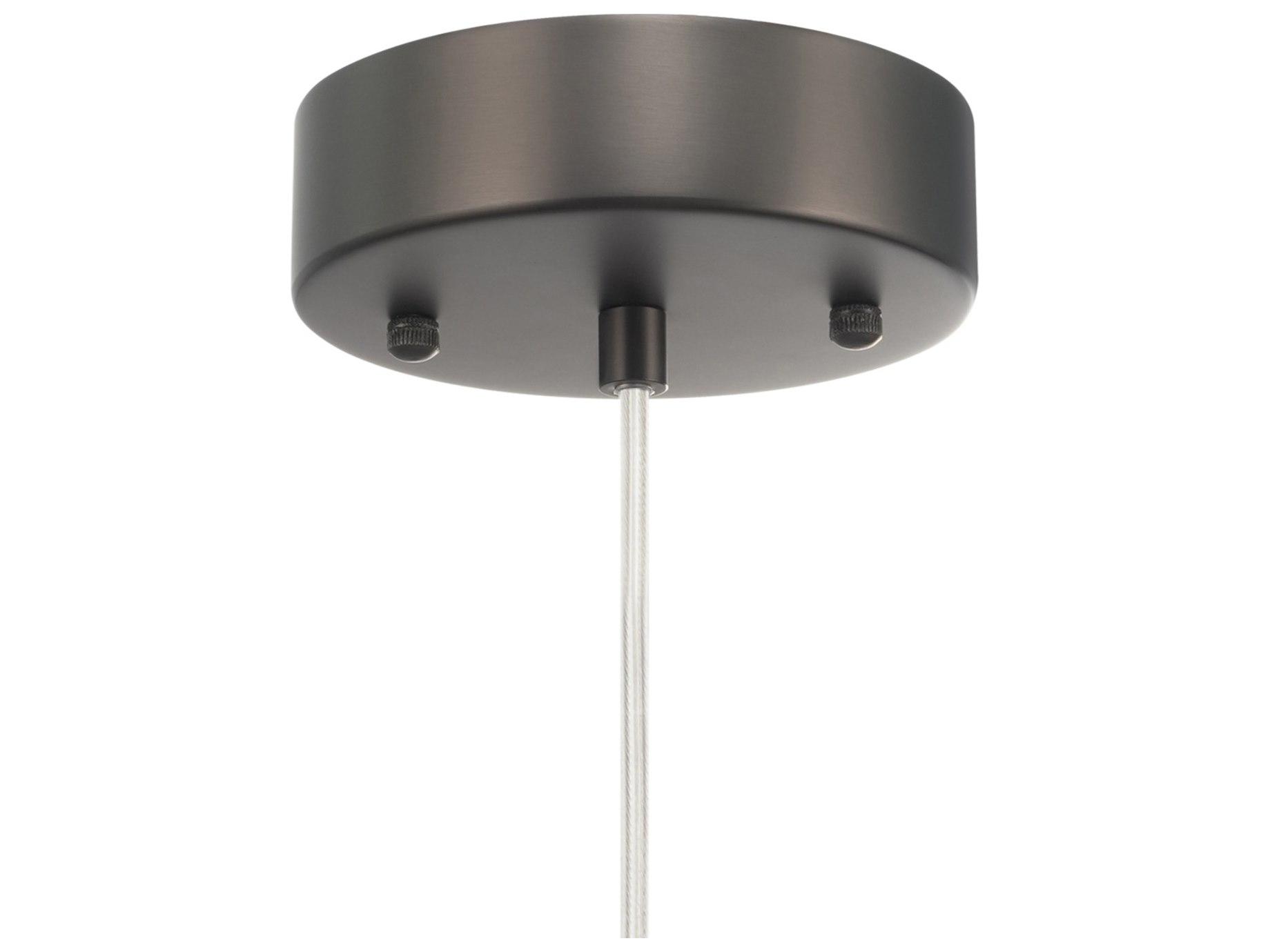 Artcraft Nebulosa 1-Light Graphite Gray Cylinder Mini Pendant