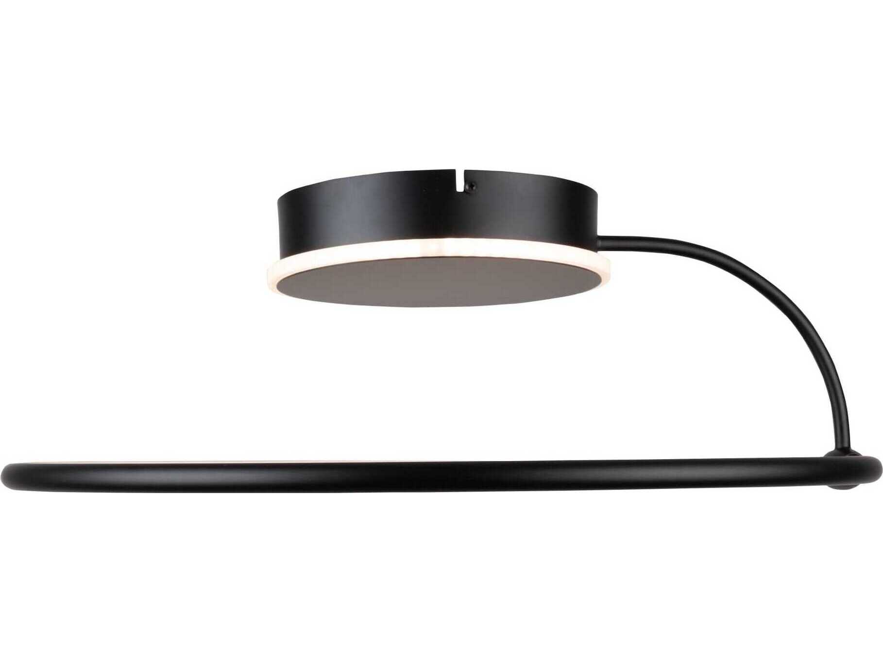 Artcraft Halo Black LED Semi Flush Mount