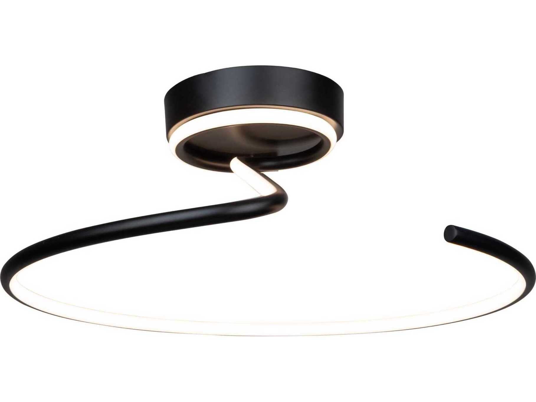 Artcraft Halo Black LED Semi Flush Mount