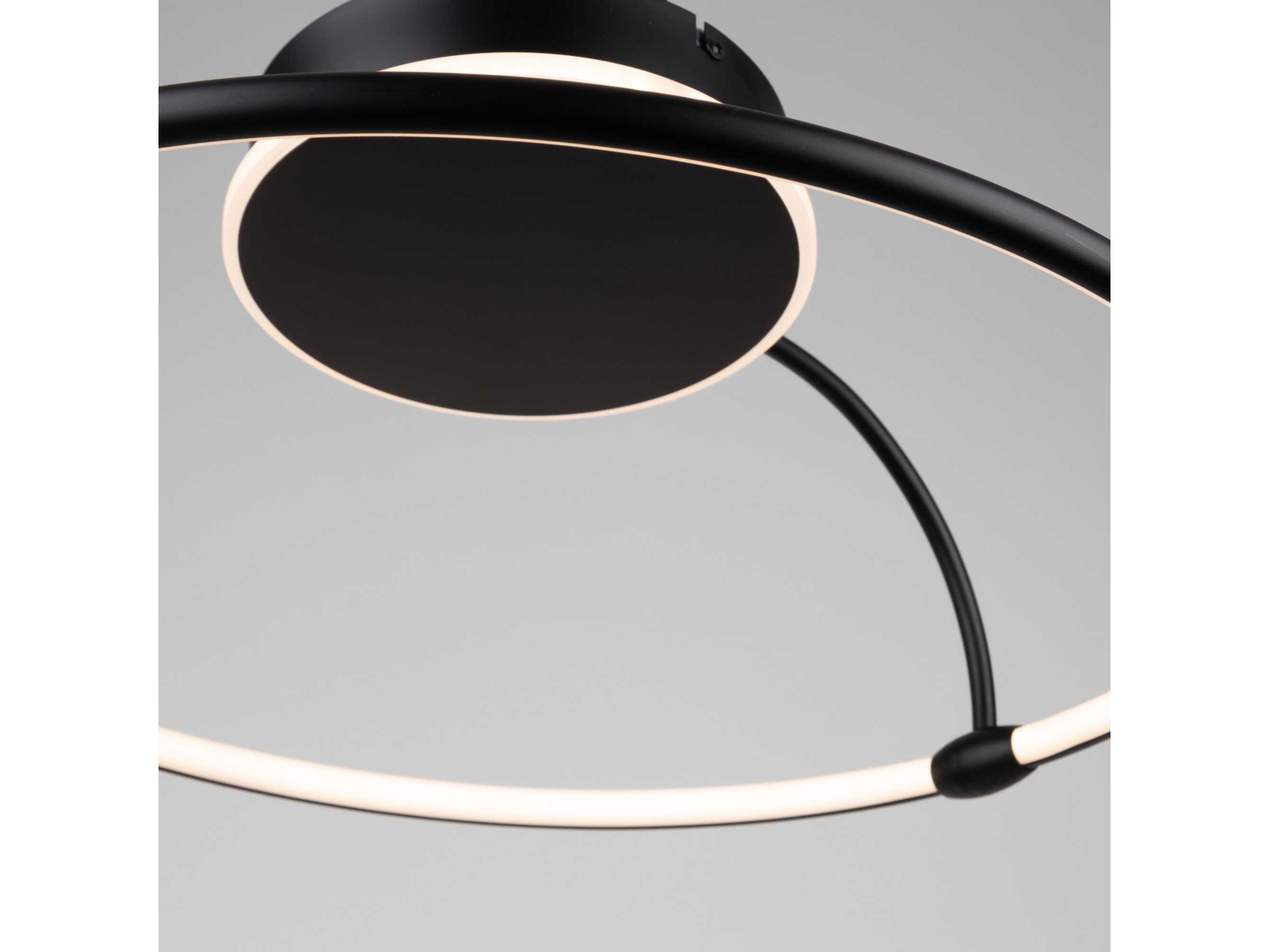 Artcraft Halo Black LED Semi Flush Mount